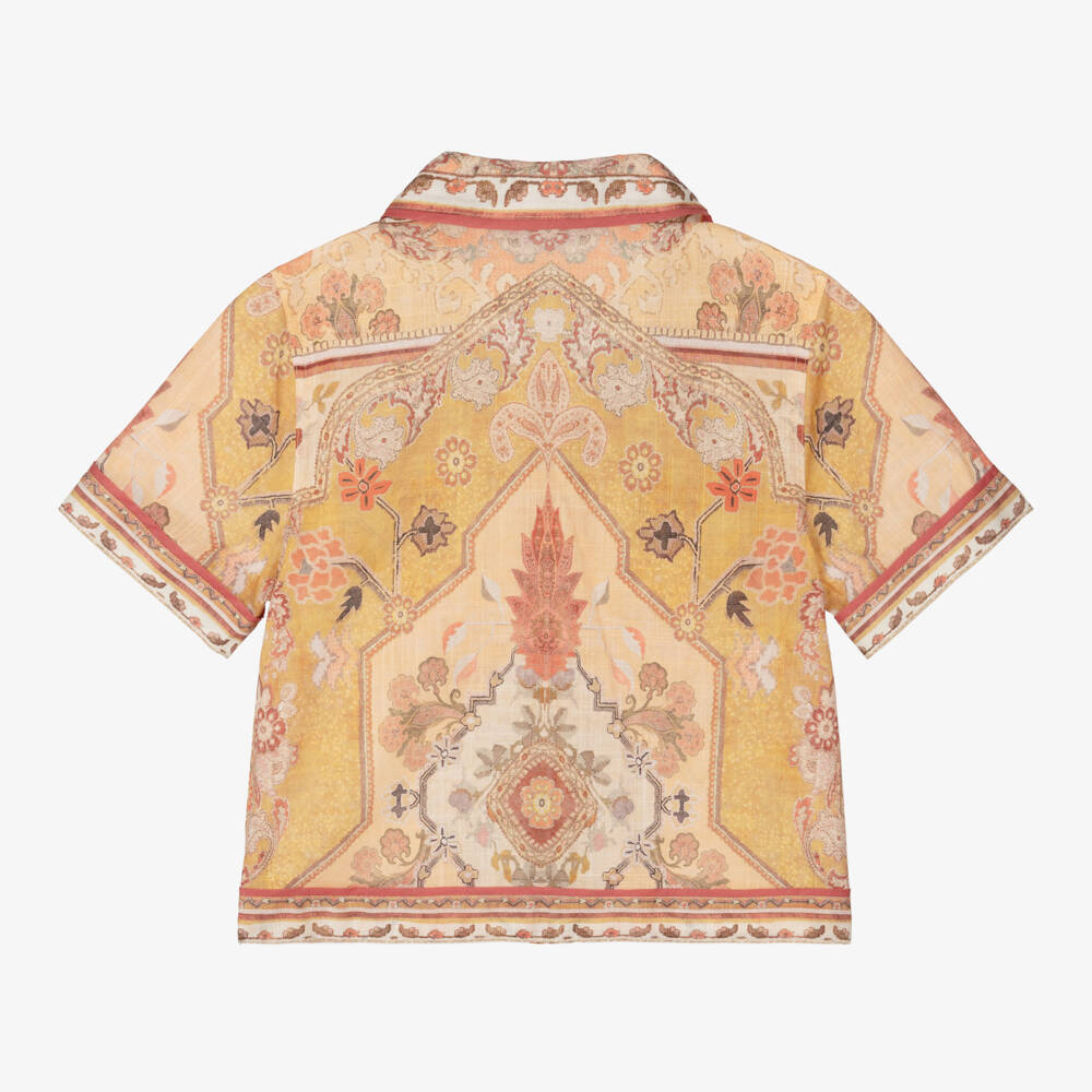 Zimmermann-Girls Vibrant Cotton Print Blouse | Childrensalon Outlet