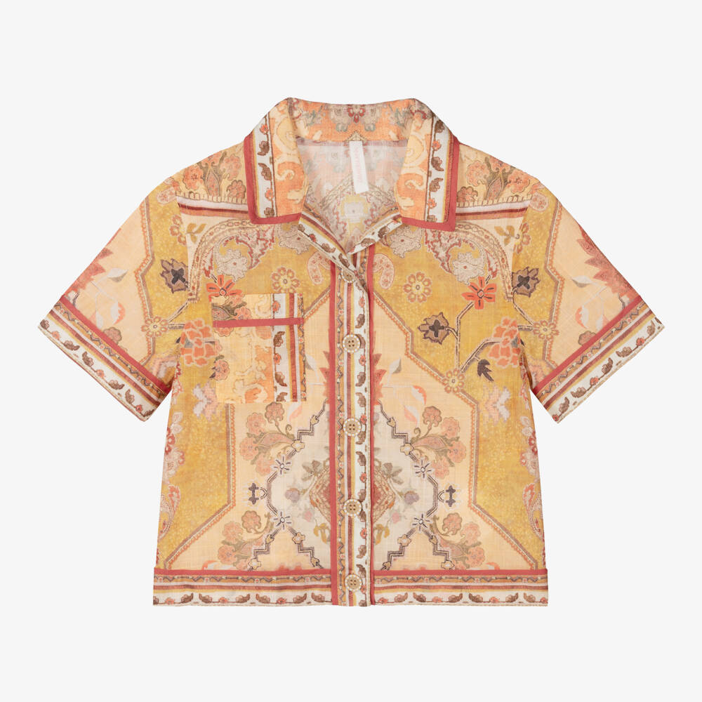 Zimmermann-Girls Vibrant Cotton Print Blouse | Childrensalon Outlet
