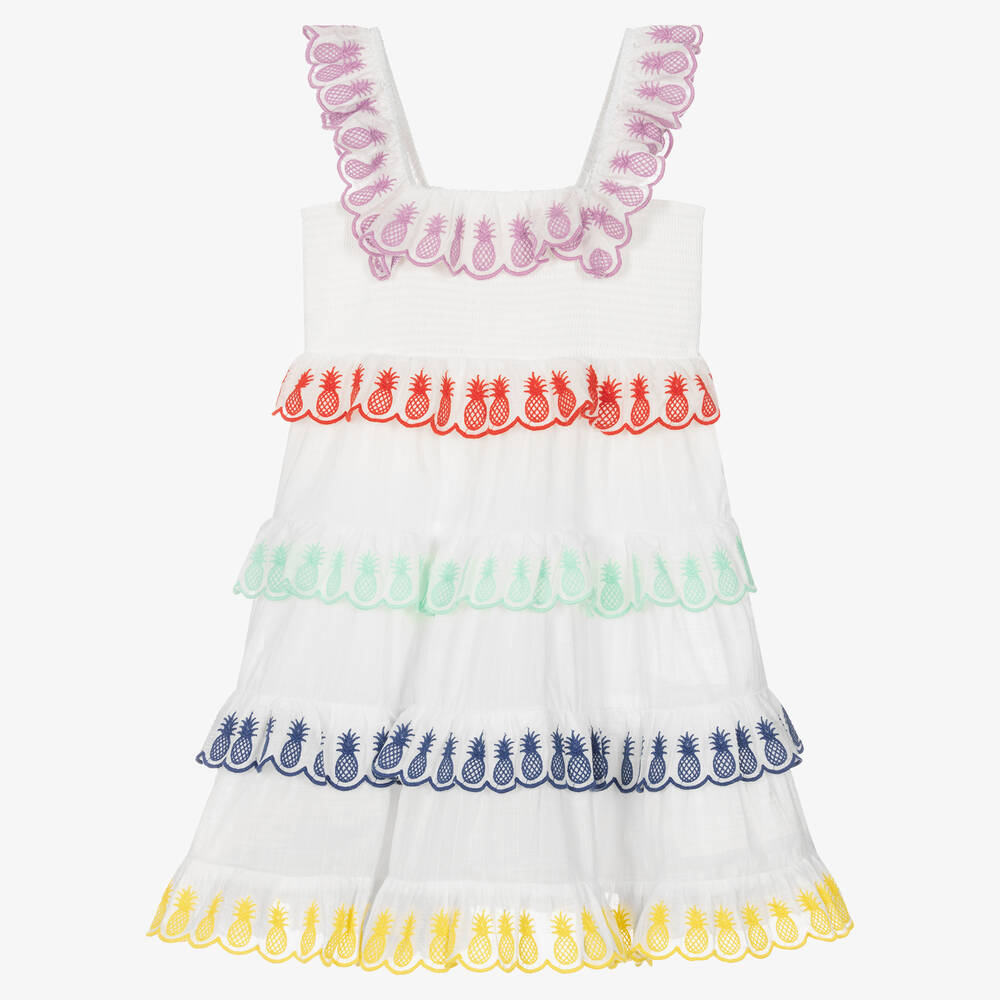 Zimmermann - فستان قطن لون أبيض | Childrensalon