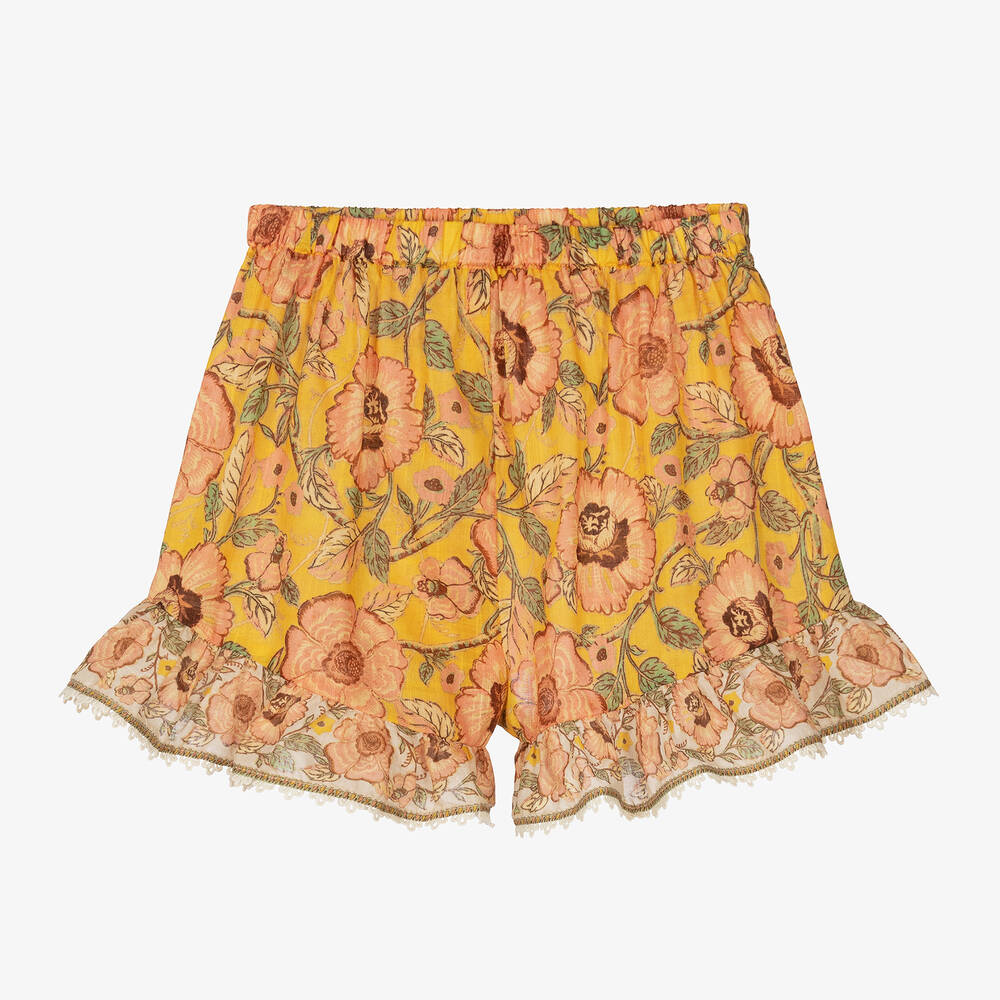 Floral cotton shorts online