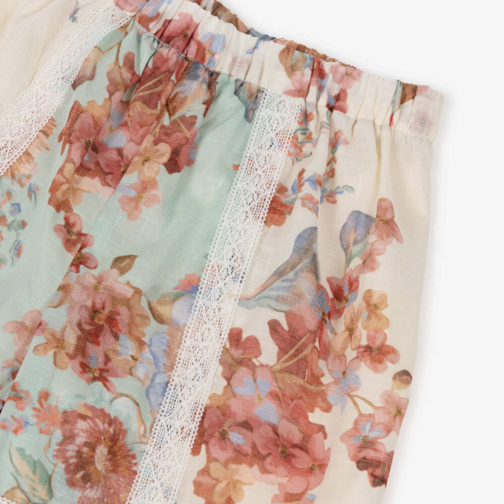 Zimmermann-Ivory Floral Trousers | Childrensalon Outlet