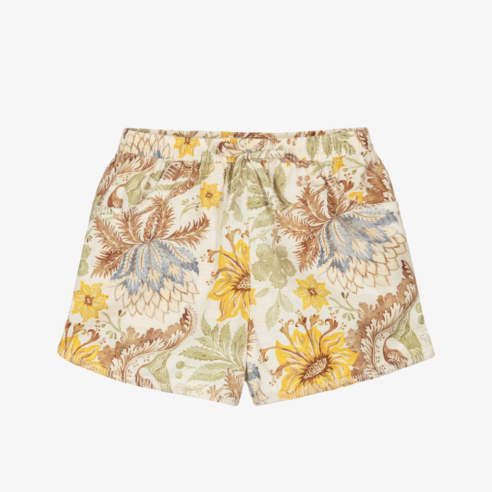 Zimmermann-Ivory & Yellow Sunflower Shorts | Childrensalon Outlet