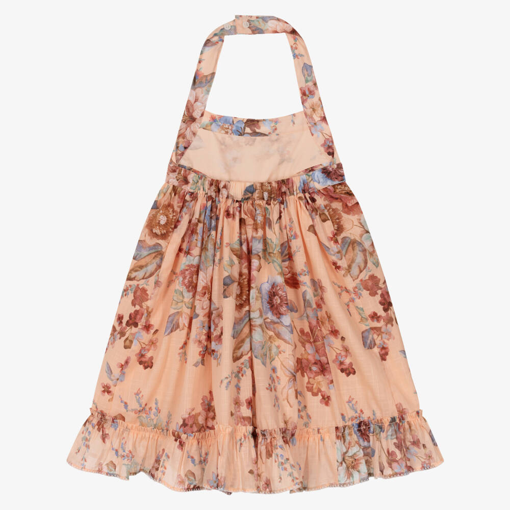 Zimmermann-Pink Floral Tie Back Dress | Childrensalon Outlet