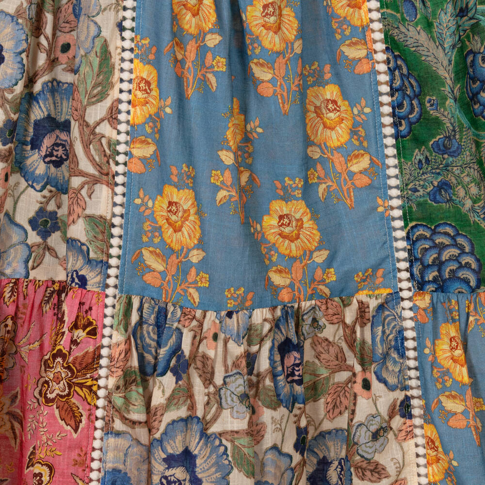 Zimmermann-Teen Girls Blue Floral Cotton Dress | Childrensalon Outlet