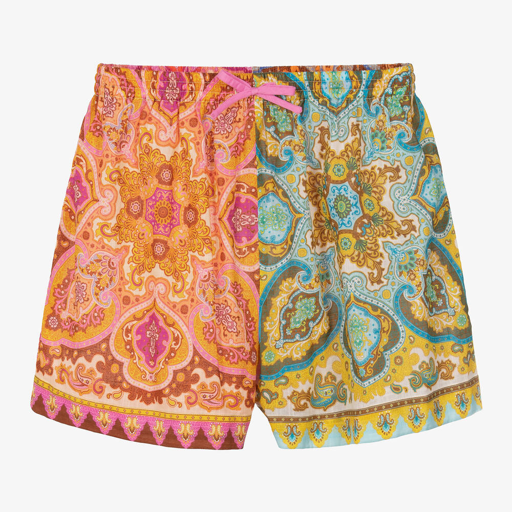 Zimmermann - Teen Girls Cotton Bandana Print Shorts | Childrensalon