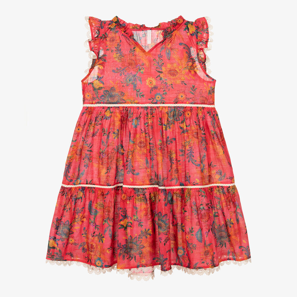 Zimmermann - Robe rose en coton à fleurs ado | Childrensalon