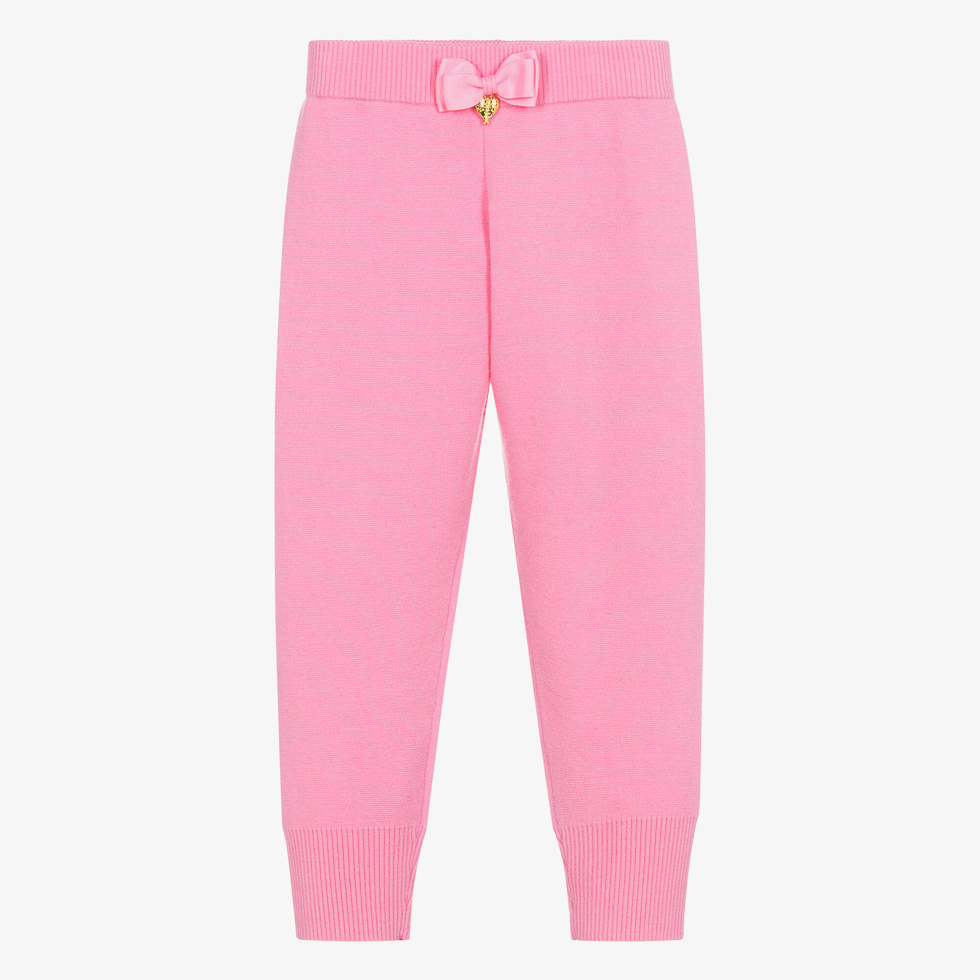 Angel's Face - Girls Pink Knitted Joggers | Childrensalon Outlet