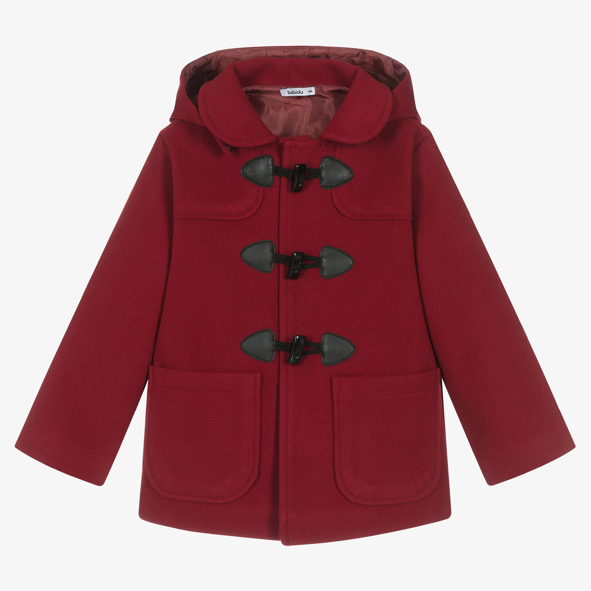 84-74 lab. Duffle Coat, Navy/Red