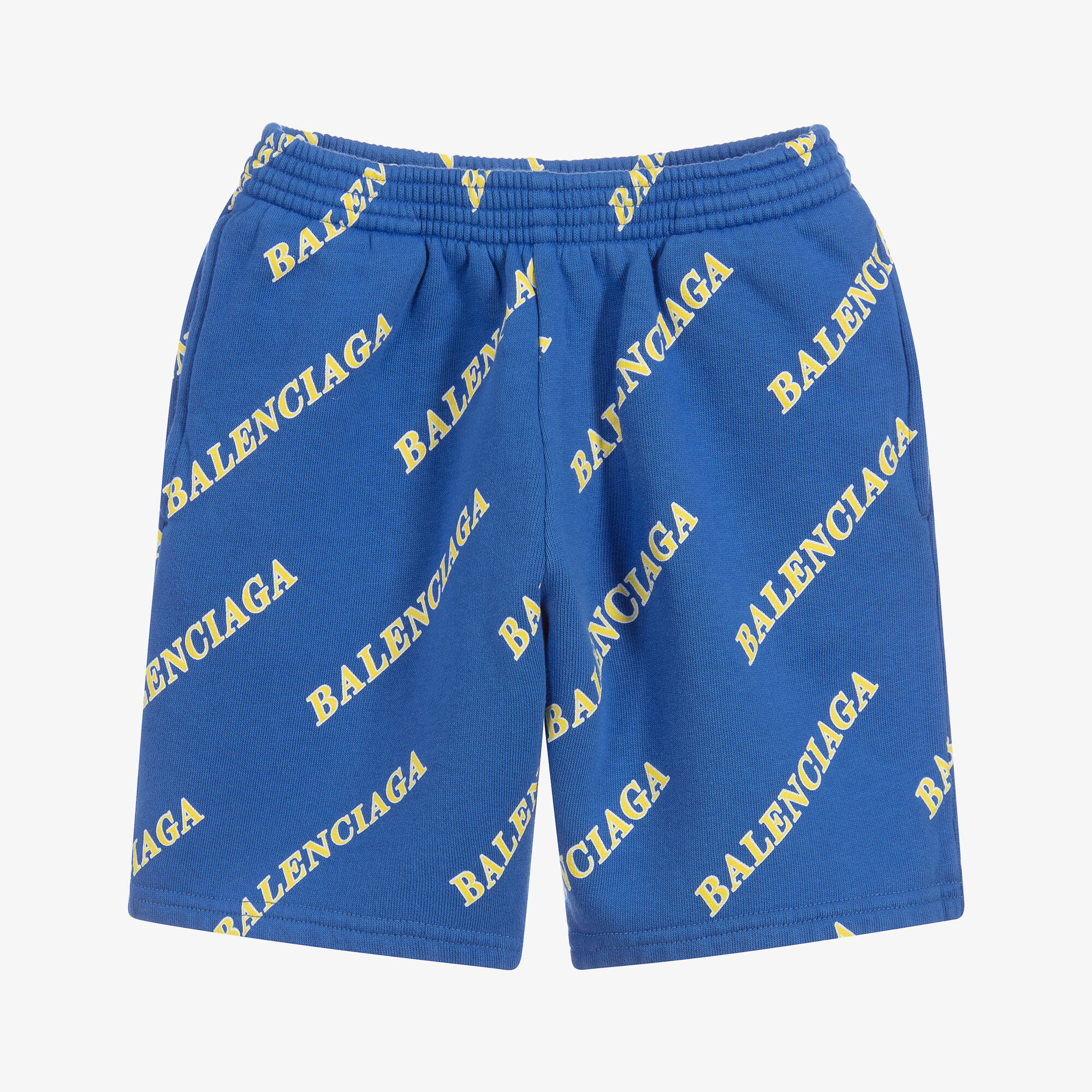 Balenciaga - Blue Logo Printed Shorts | Childrensalon Outlet