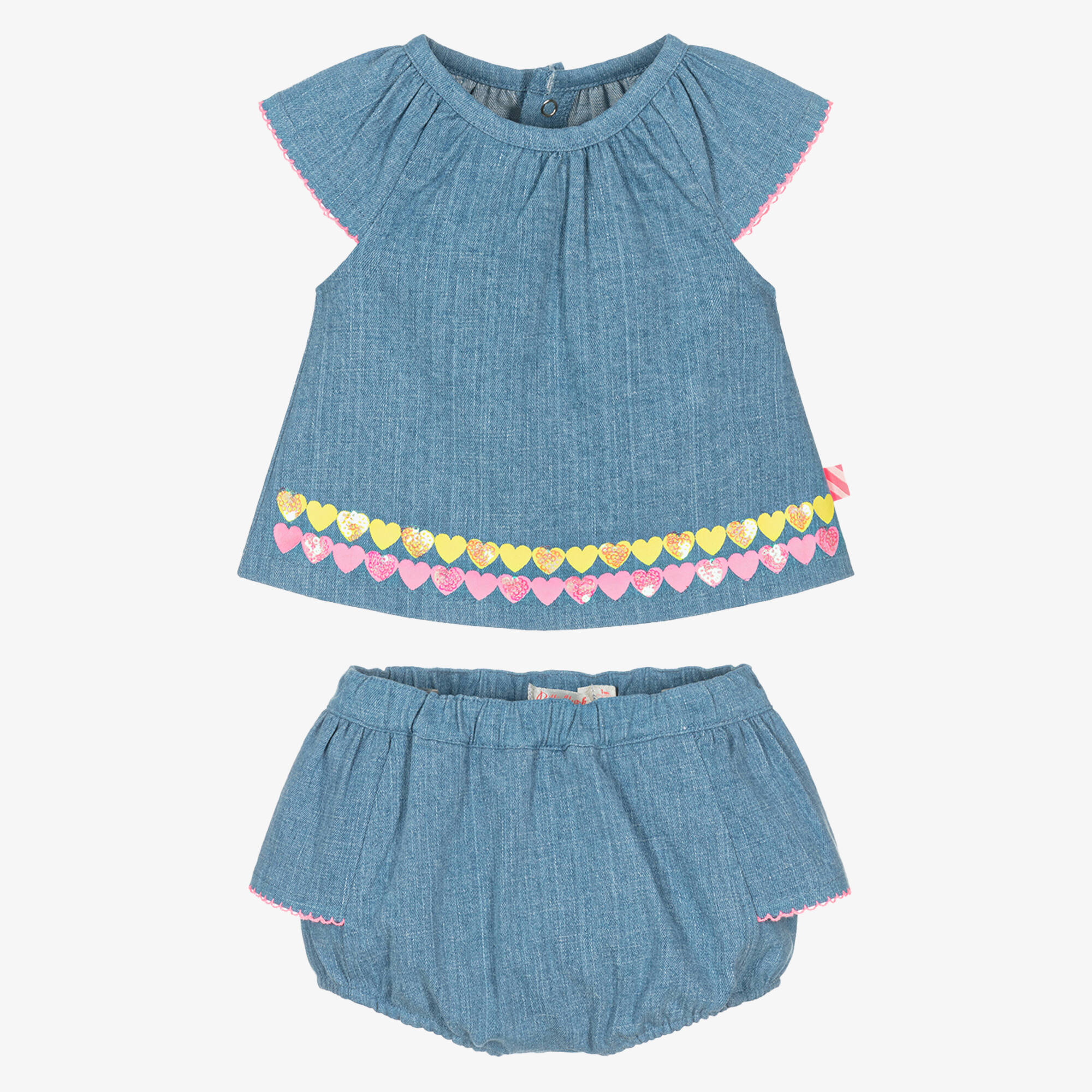 Billieblush - Girls Denim Delight Ruffle Set | Childrensalon Outlet
