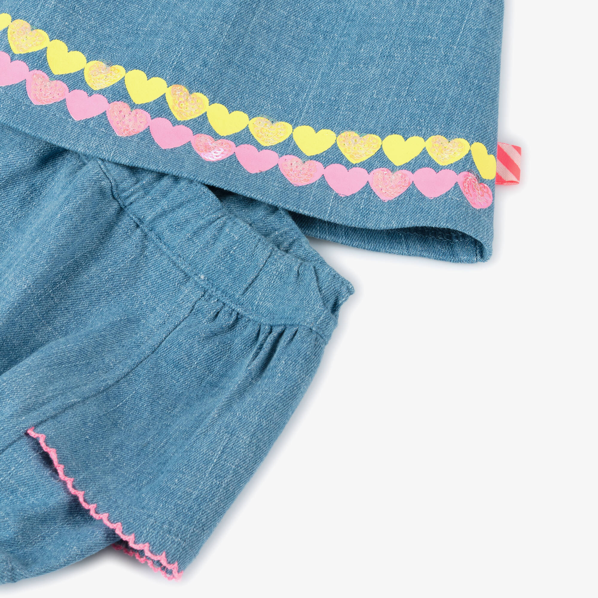 Billieblush - Girls Denim Delight Ruffle Set | Childrensalon Outlet