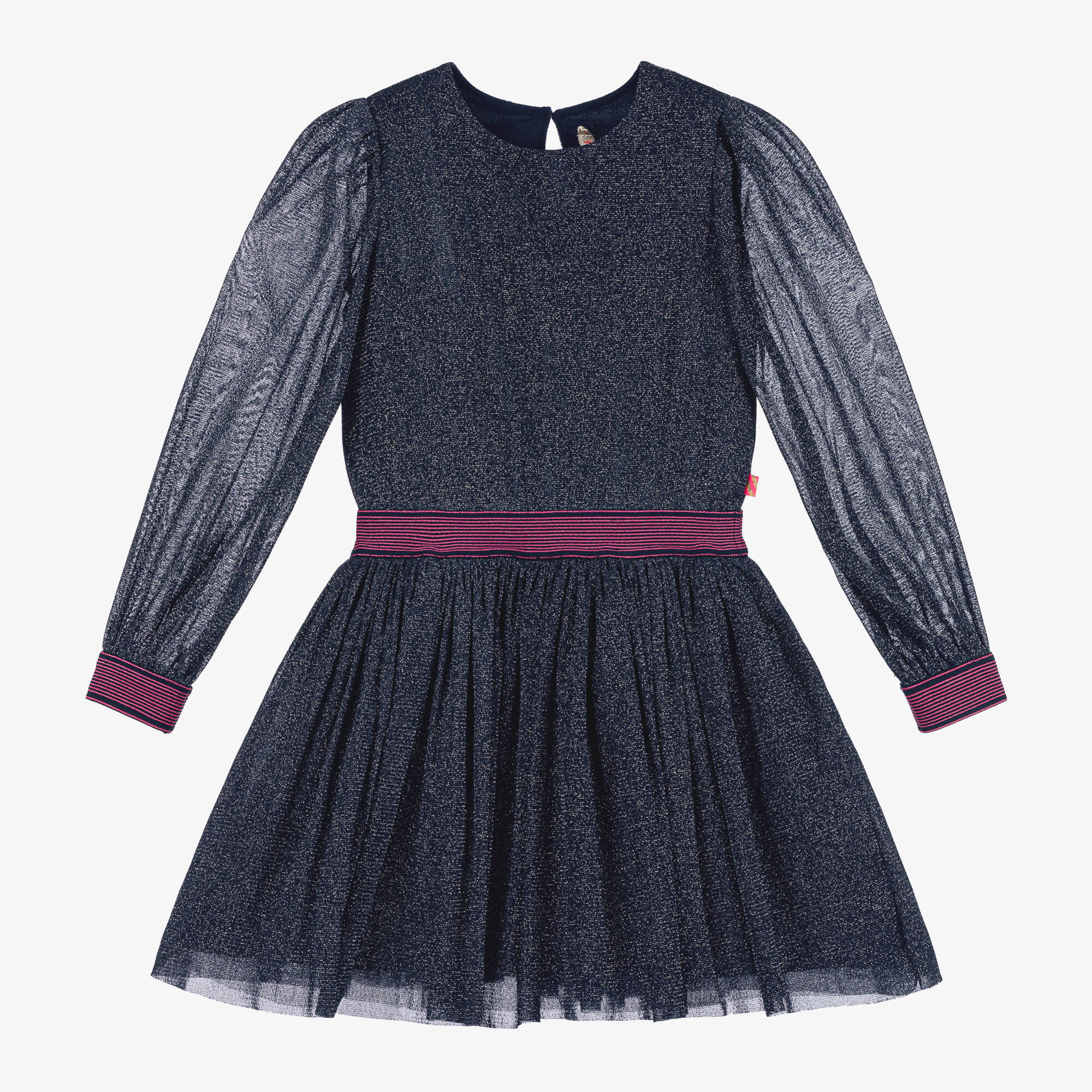 Billieblush - Girls Navy Sparkle Mesh Dress | Childrensalon Outlet