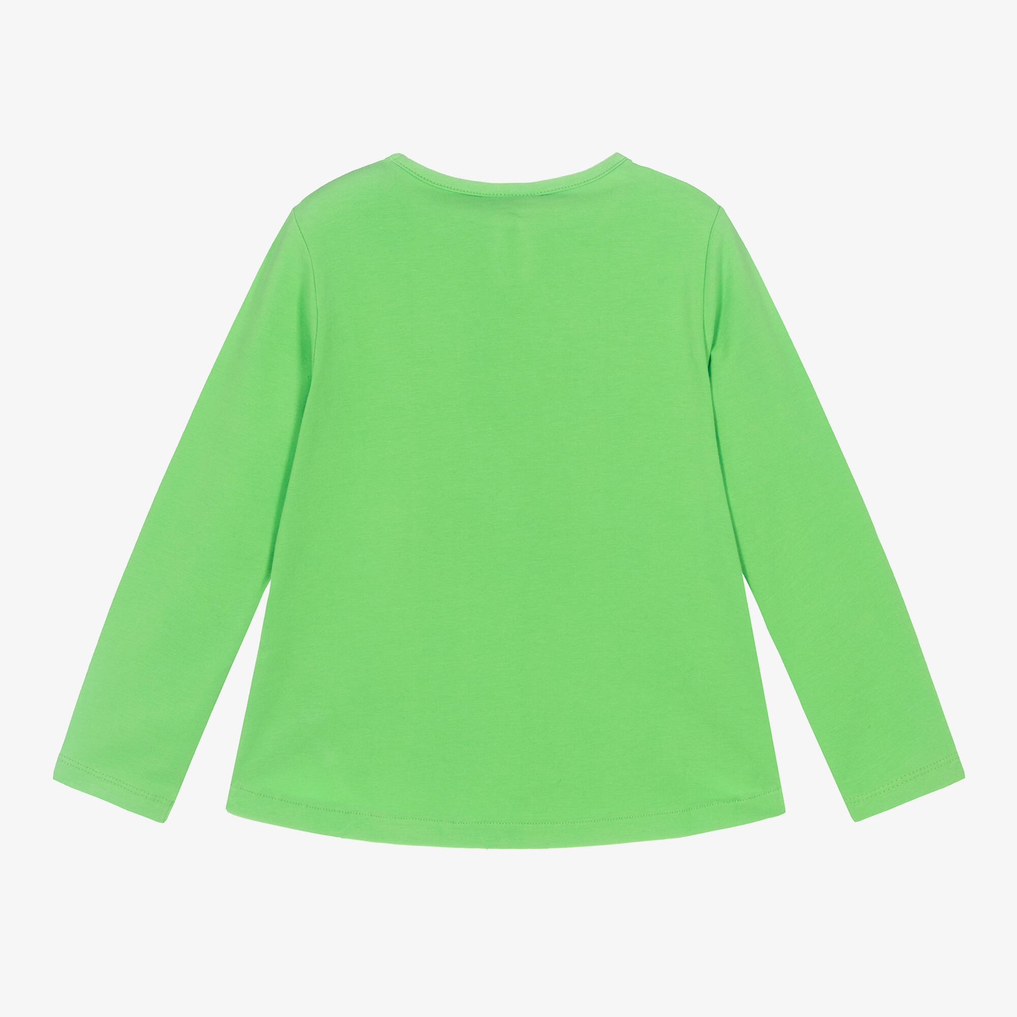Boboli - Girls Long Sleeve Green Tee | Childrensalon Outlet