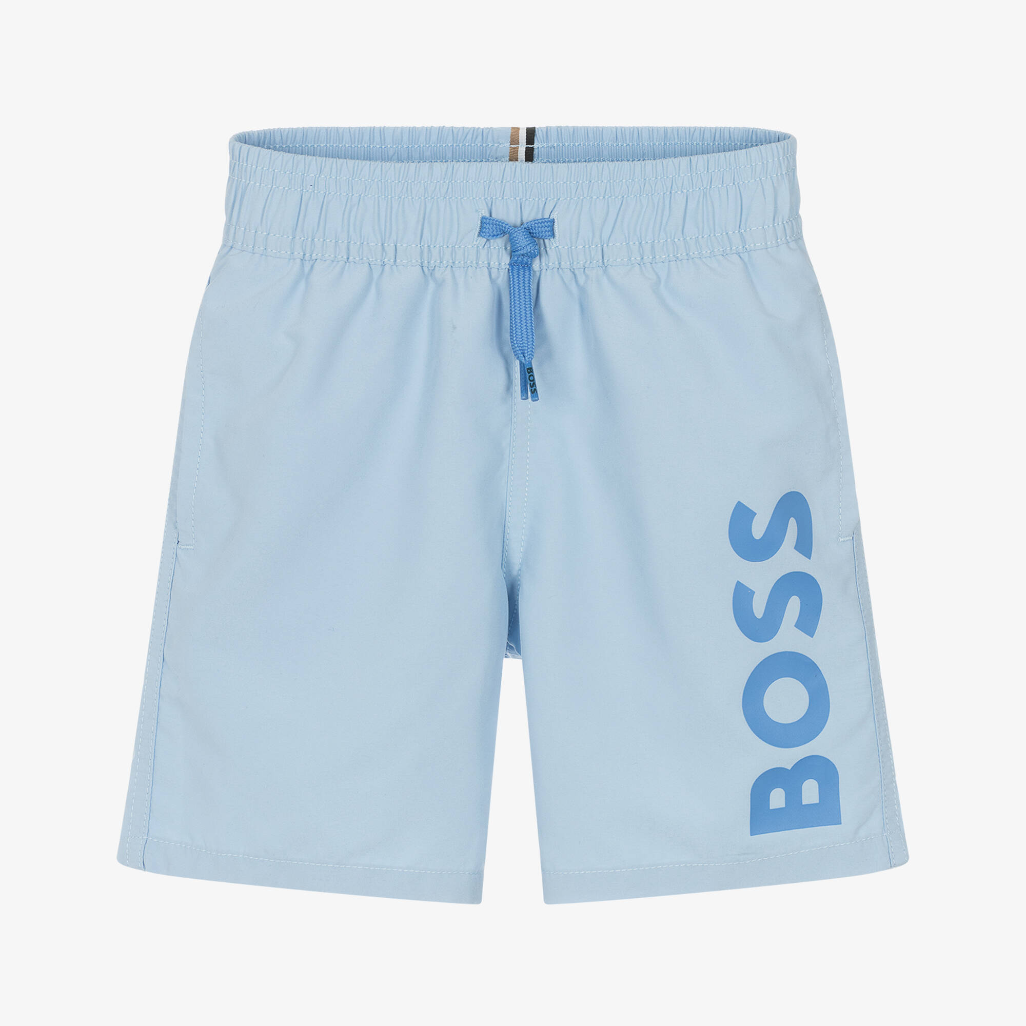 BOSS - Boys Pale Blue Swim Trunks | Childrensalon Outlet