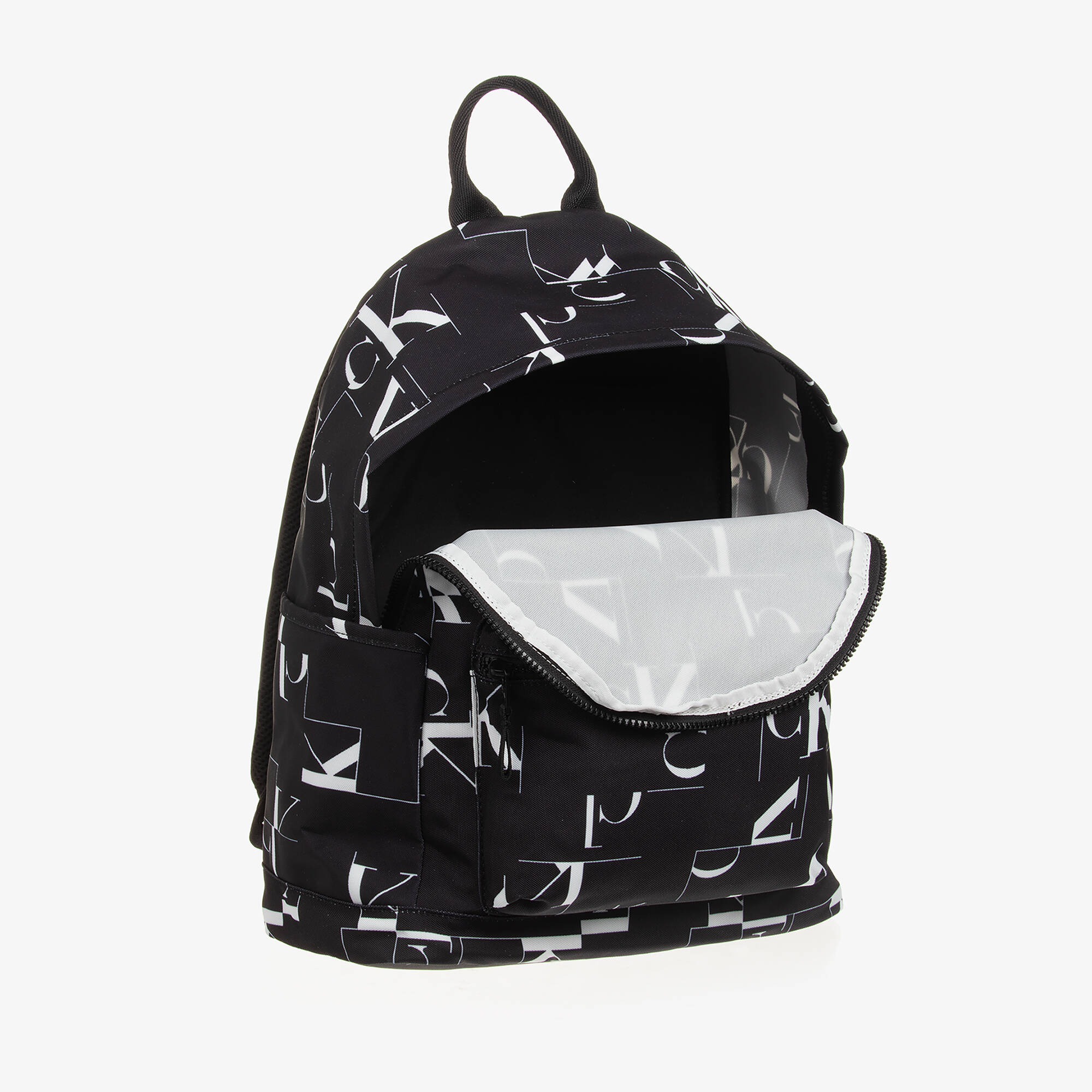 Calvin Klein - Boys Black Monogram Backpack | Childrensalon Outlet