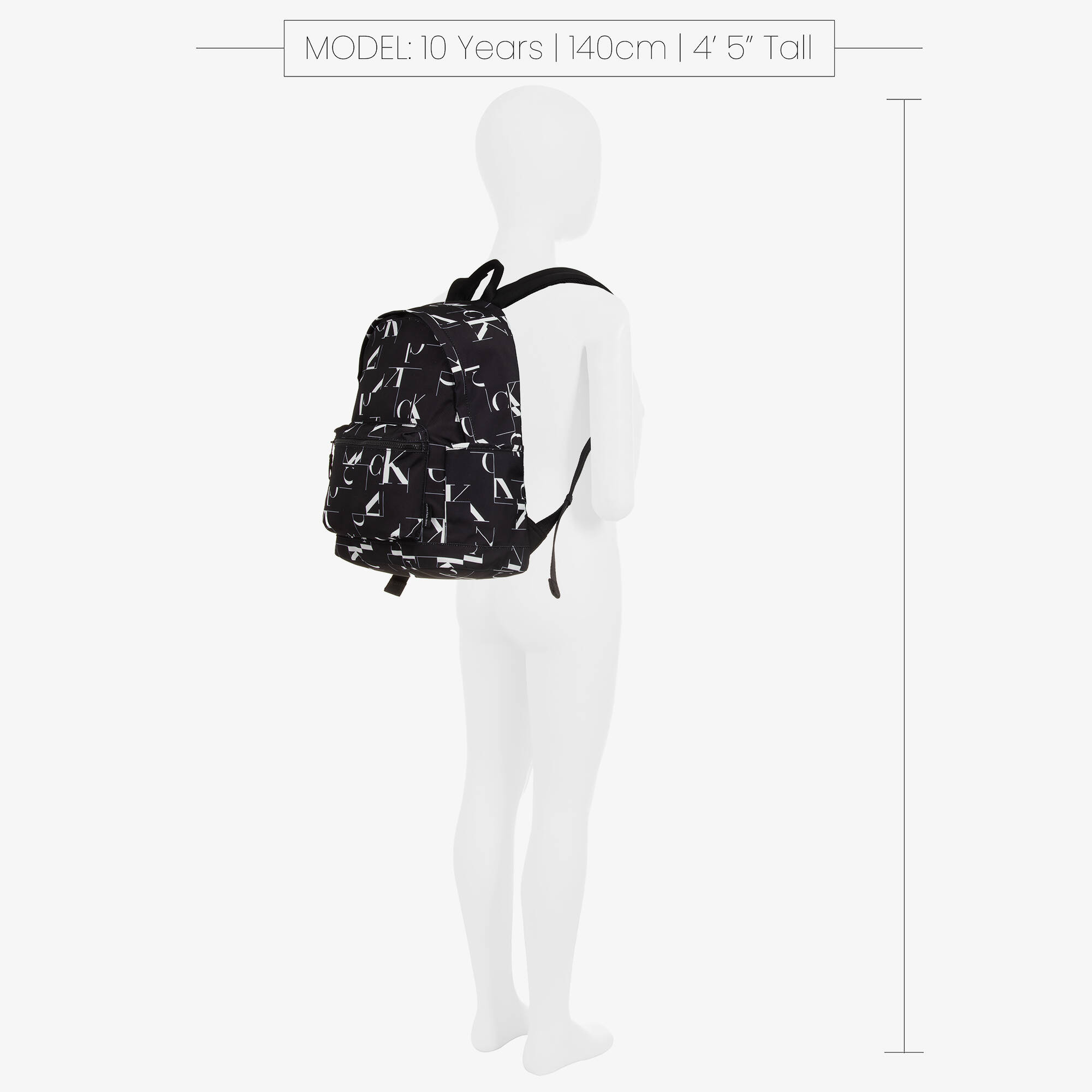 Calvin Klein - Boys Black Monogram Backpack | Childrensalon Outlet