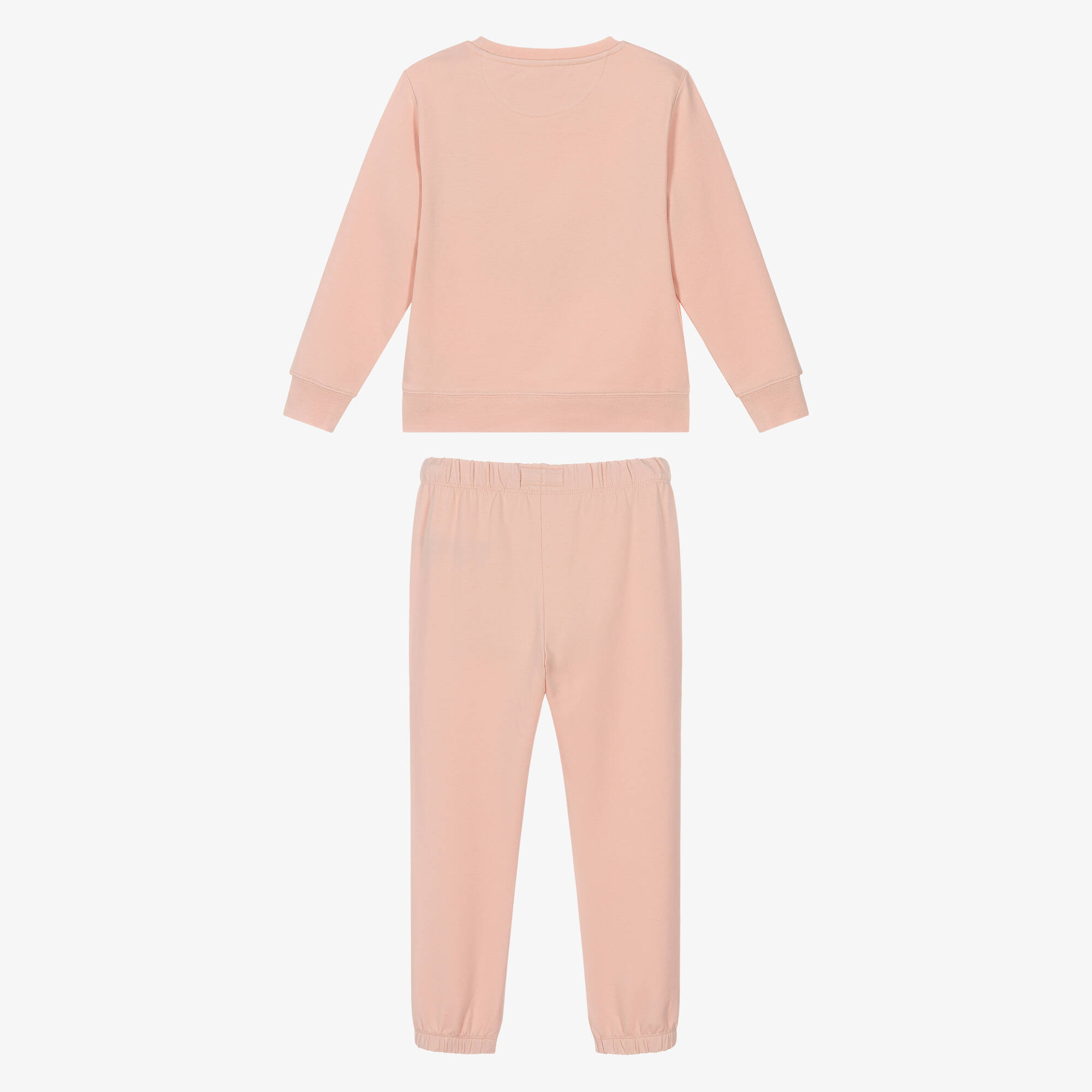 Pink 1679 Calvin Klein - Pale Pink Cotton Monogram Logo Tracksuit | Childrensalon ...