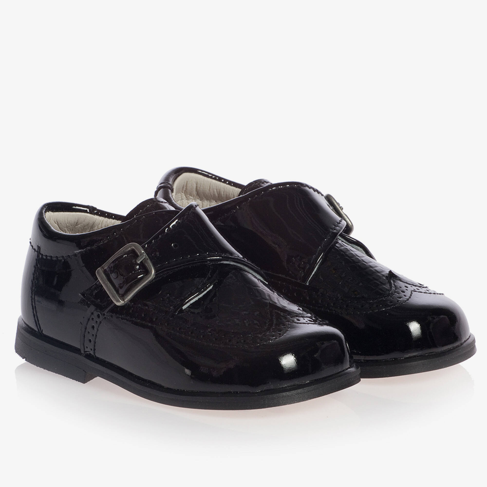 toddler dress shoes boy black Eight Eighteen Leatherette Strap School Dress Shoe (Infant/Toddler Boys) main image 0