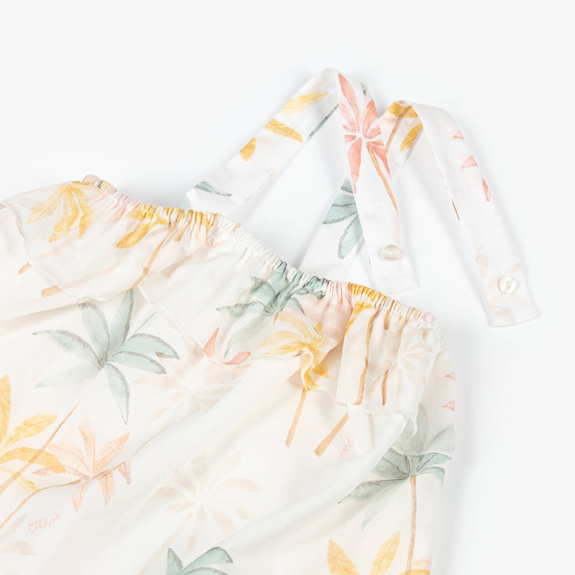Chloé - Girls' Soft Ivory Tree Print Dress | Childrensalon Outlet