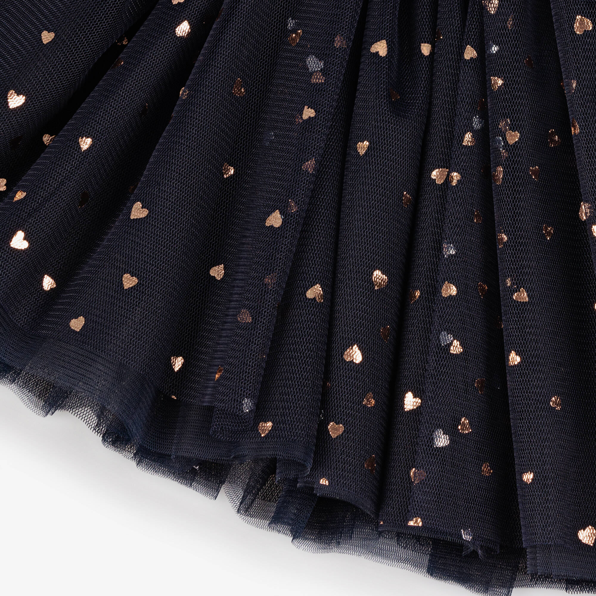 Coeur by Childrensalon - Girls Blue & Gold Hearts Tulle Skirt ...