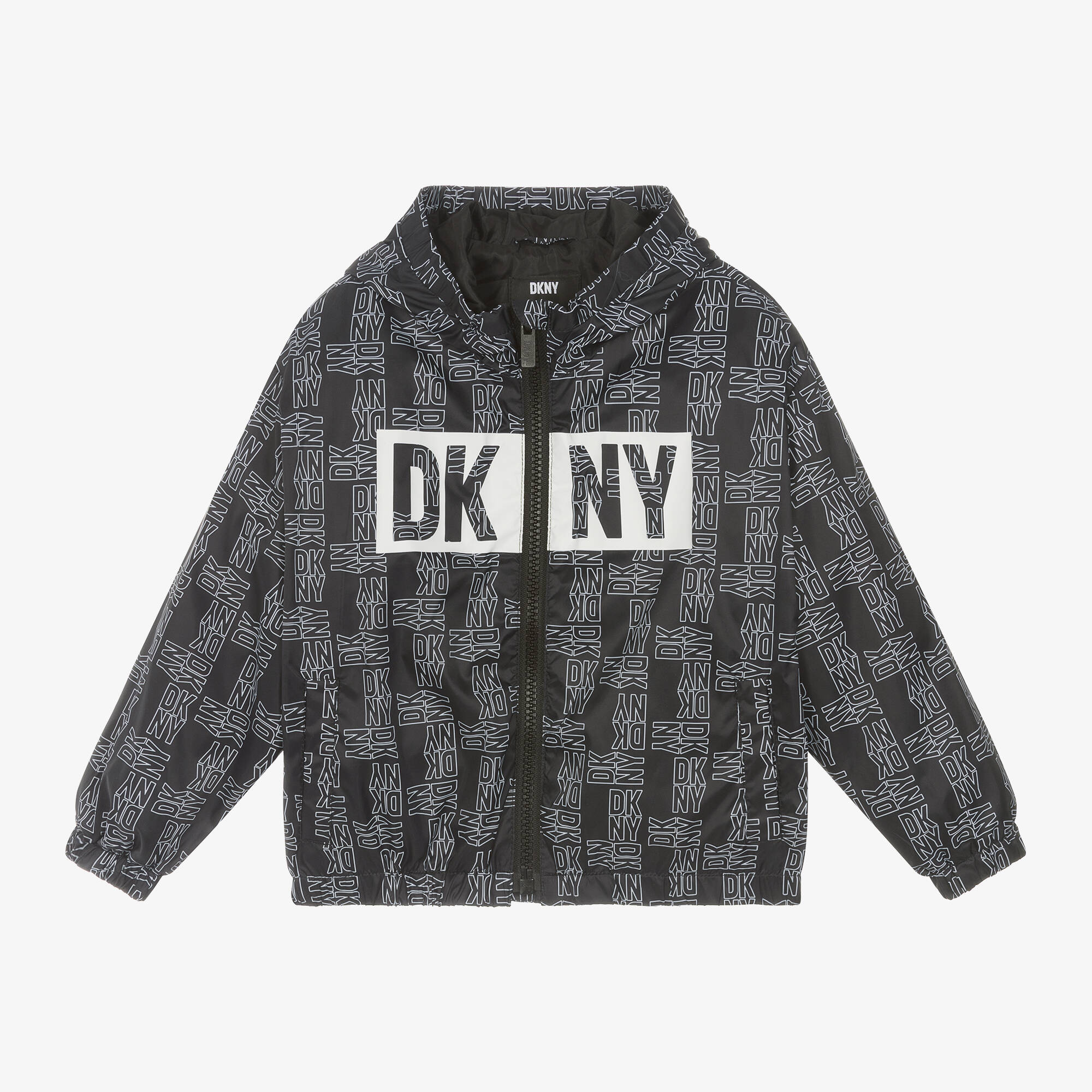 dkny-black-hooded-windbreaker-