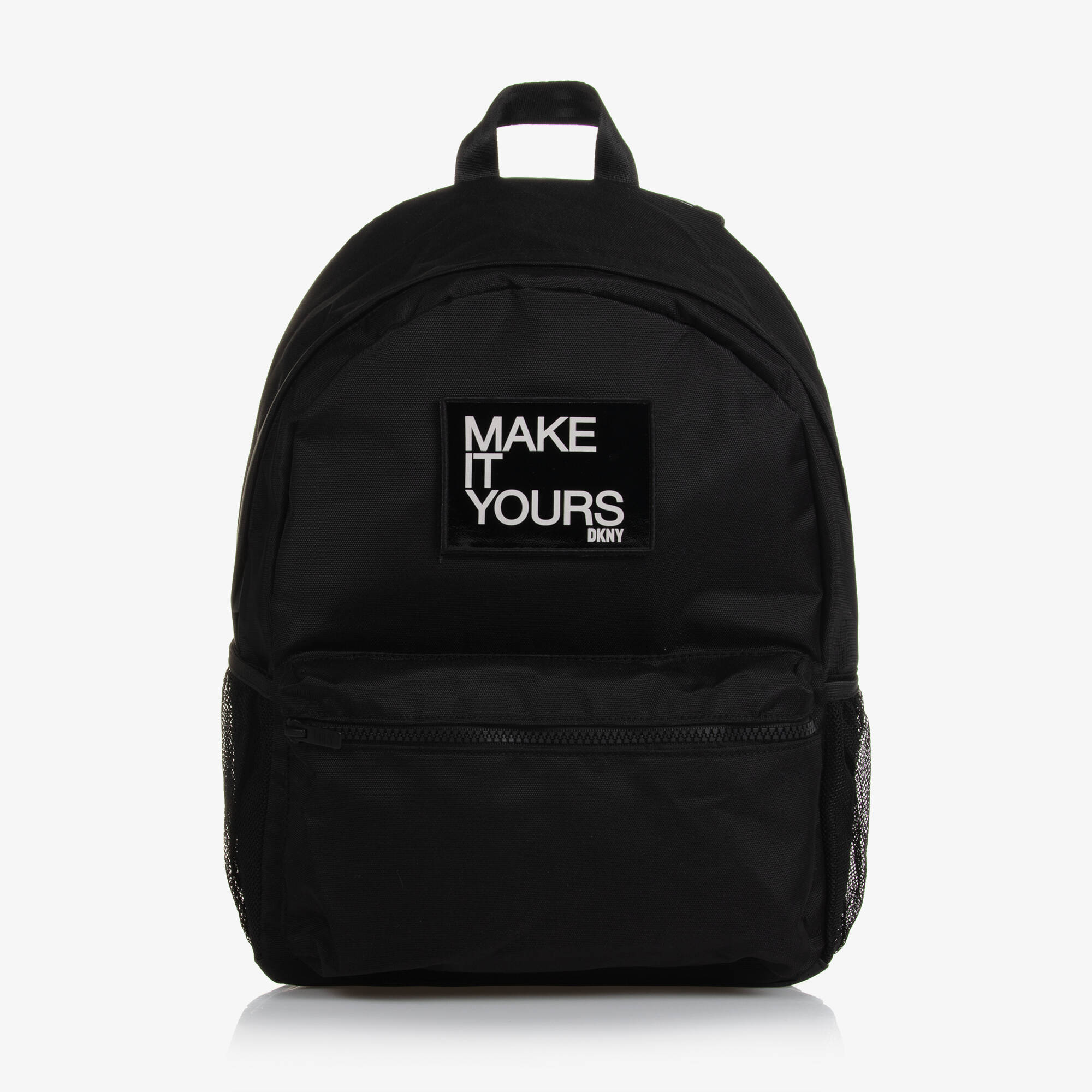 dkny mini backpack black DKNY: BACKPACKS mesh pockets on the sides DKNY - Black Make It