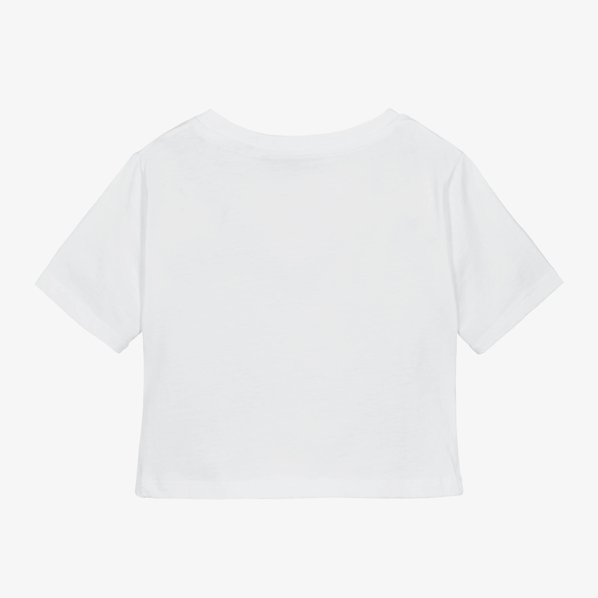 DKNY - Girls White Organic Cotton T-Shirt | Childrensalon Outlet