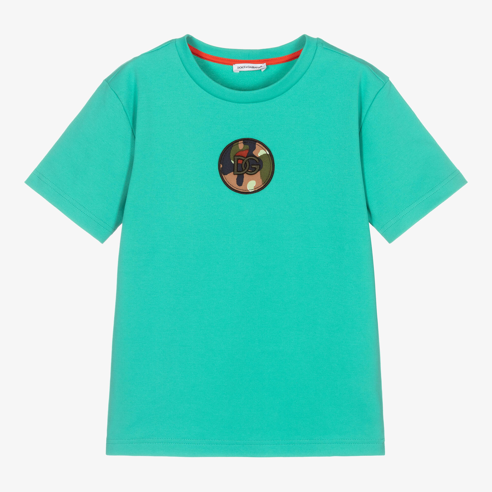 Dolce & Gabbana - Boys Turquoise Blue DG T-Shirt | Childrensalon 