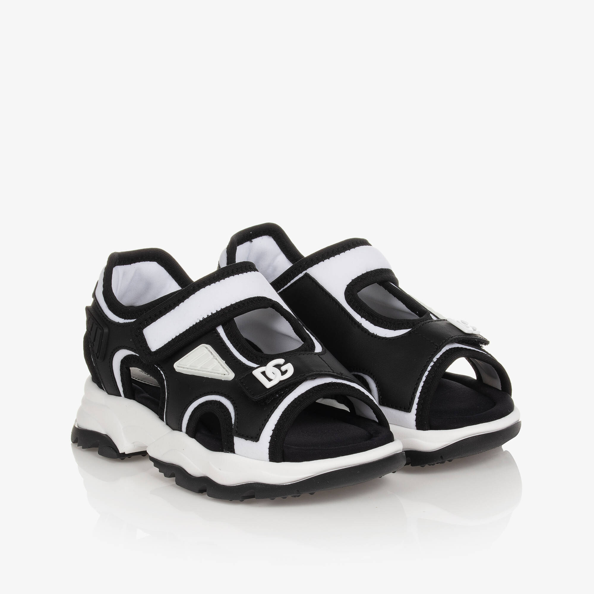 Dolce & Gabbana - Teen Boys Black & White DG Sandals