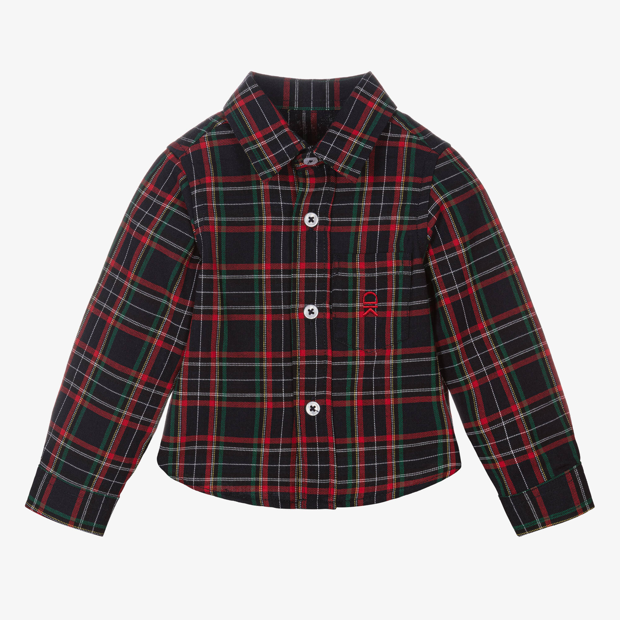 Dr. Kid - Boys Blue Check Cotton Shirt | Childrensalon Outlet