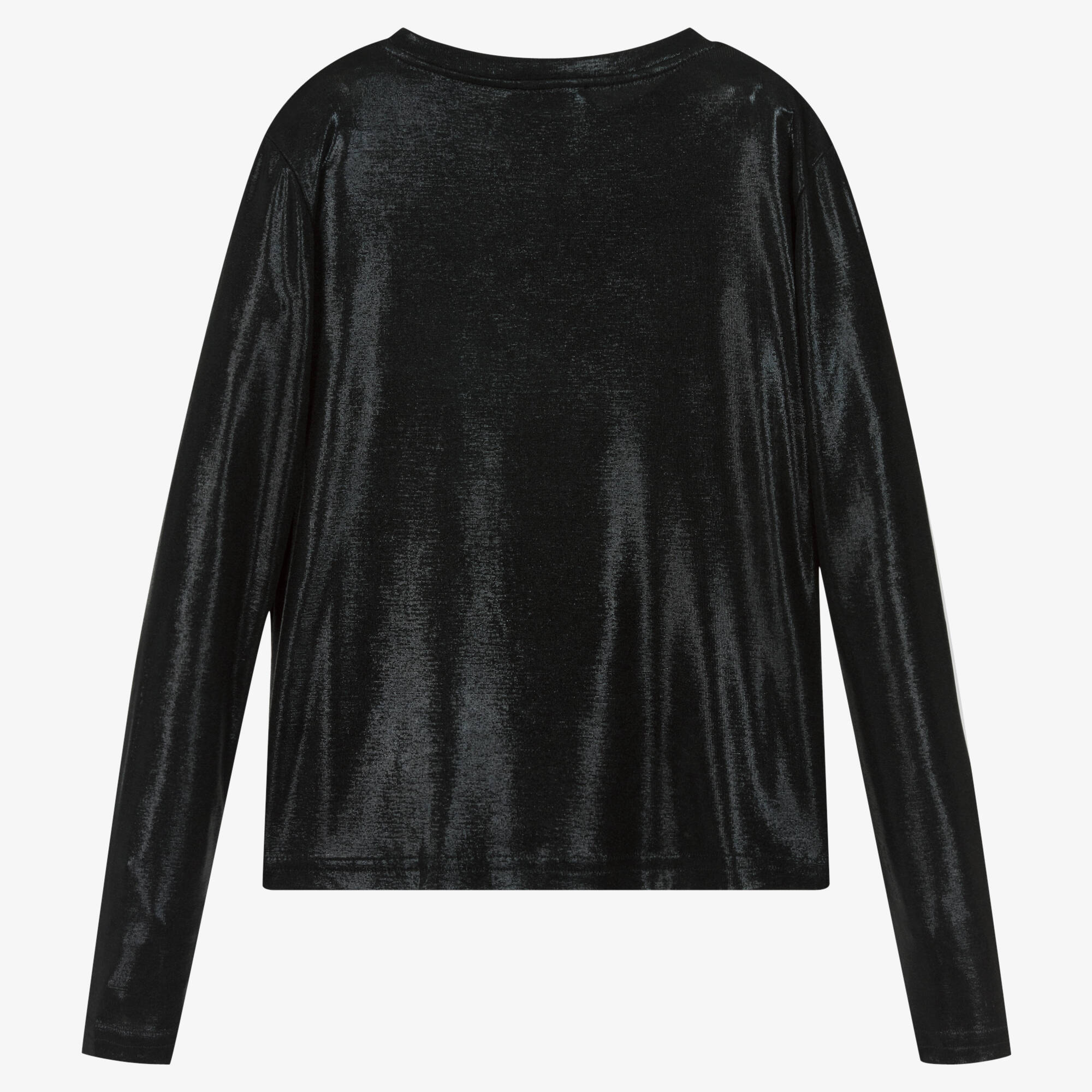 Fun & Fun - Girls Black Crew Neck Top | Childrensalon Outlet