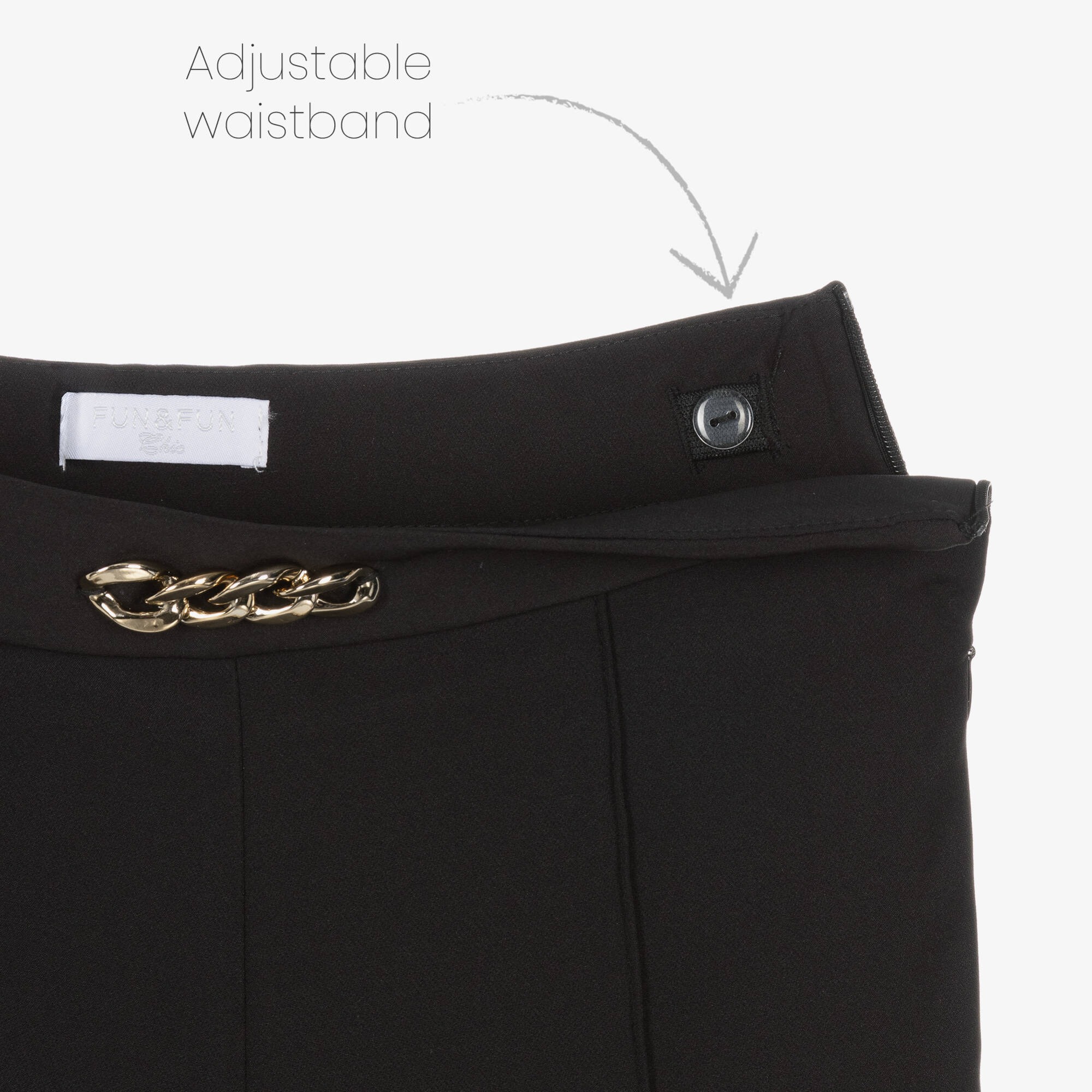 Fun & Fun Chic - Girls Black Tailored Trousers | Childrensalon Outlet