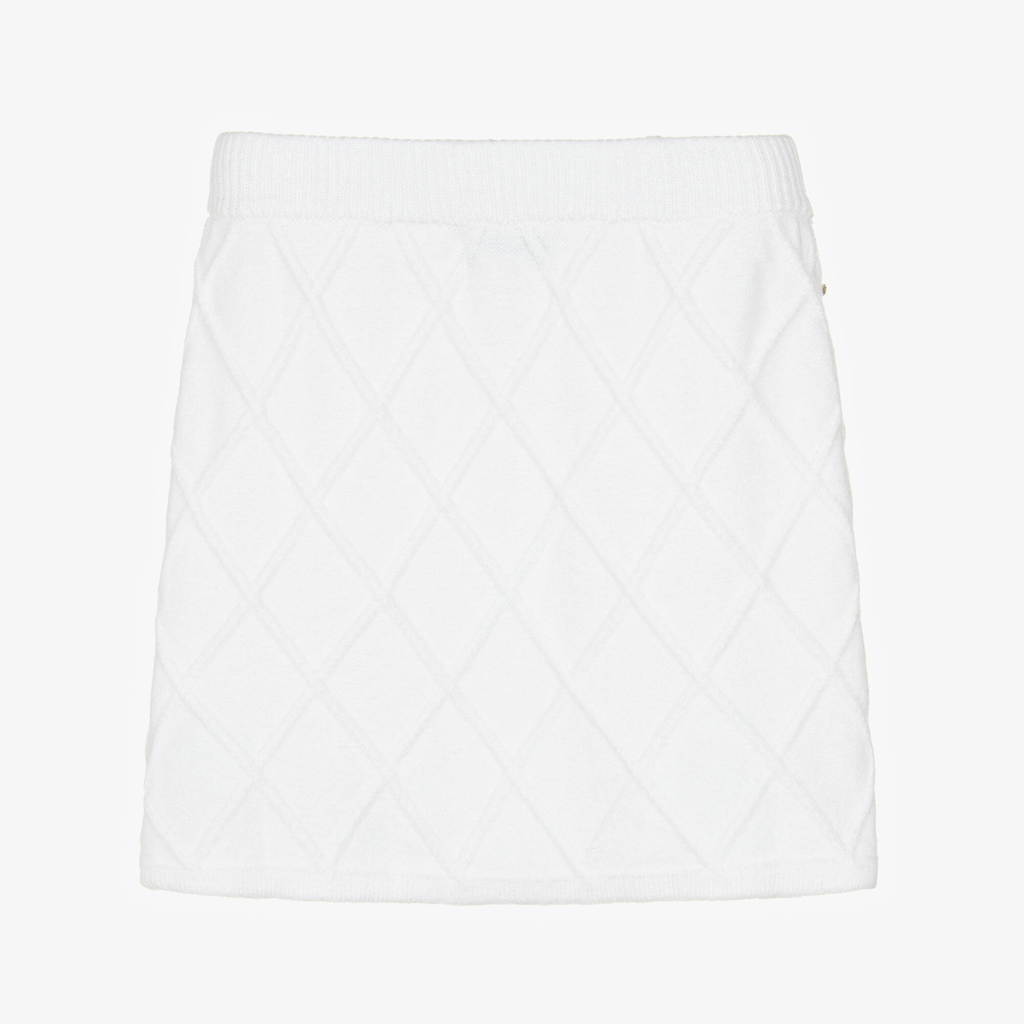 Fun & Fun - Girls White Knitted DiamantÃ© & Bow Skirt | Childrensalon ...