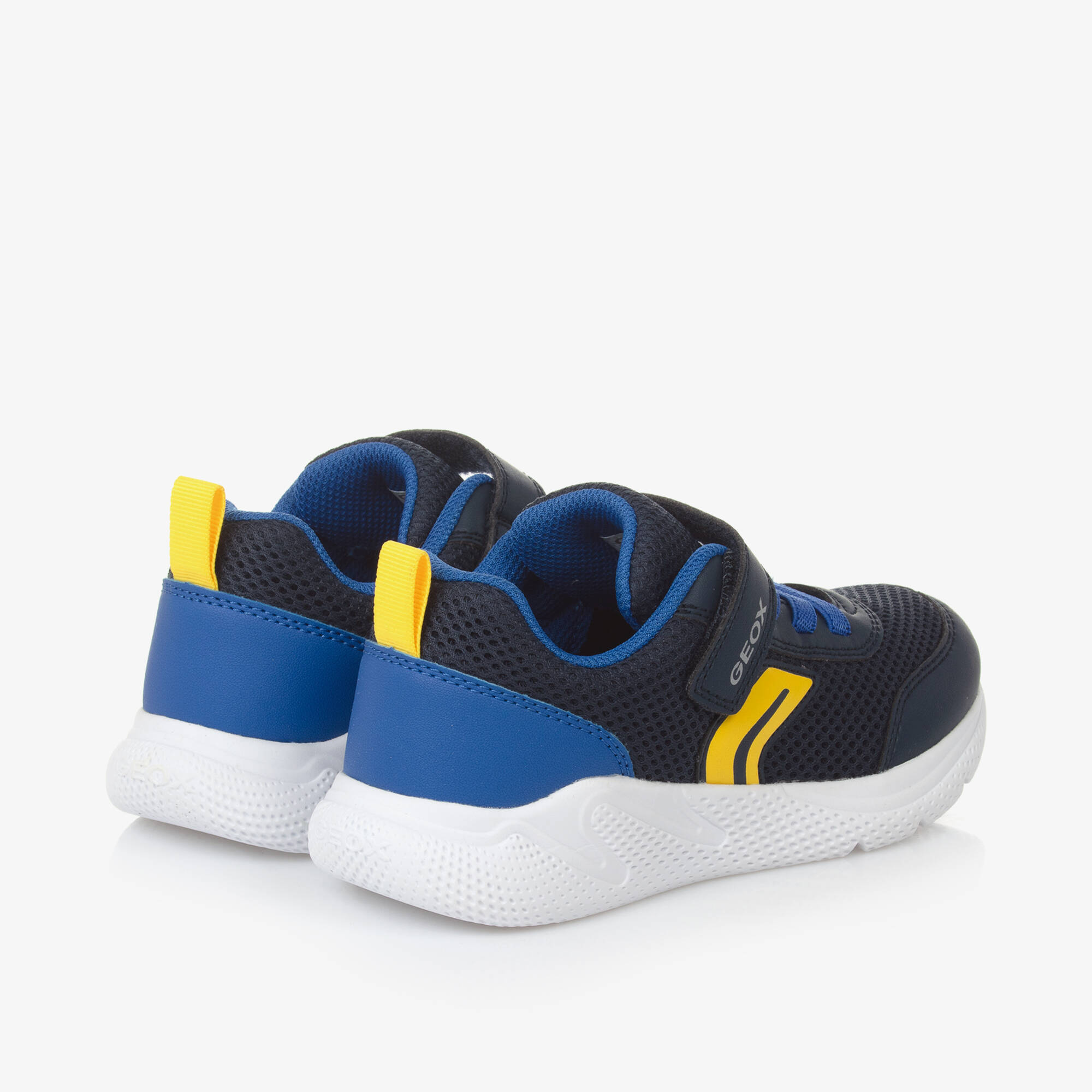 Geox - Boys Navy Mesh Trainers | Childrensalon Outlet