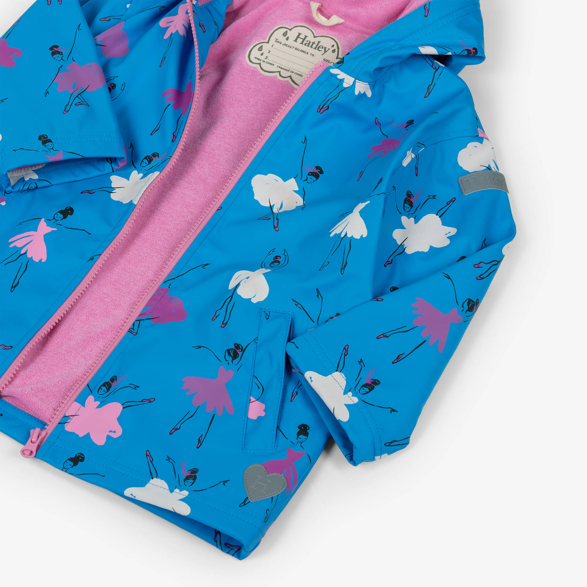 Splash Coat Hatley - Girls Blue Ballerina Colour Change Splash Coat with Hood ...