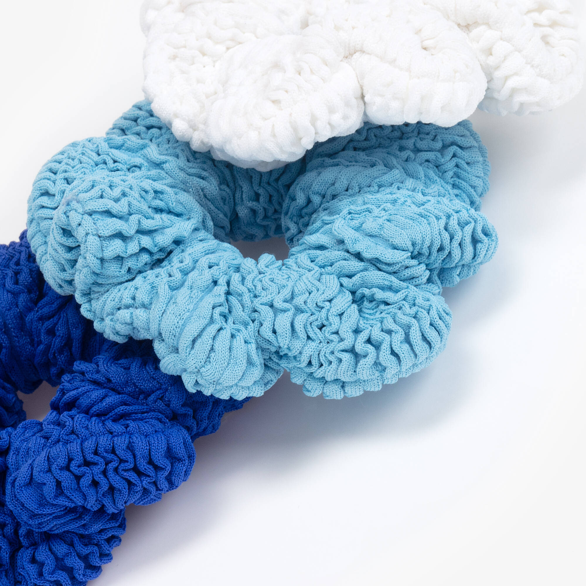 Girls Blue Crinkle Elastic Hair Bands | Childrensalon Outlet