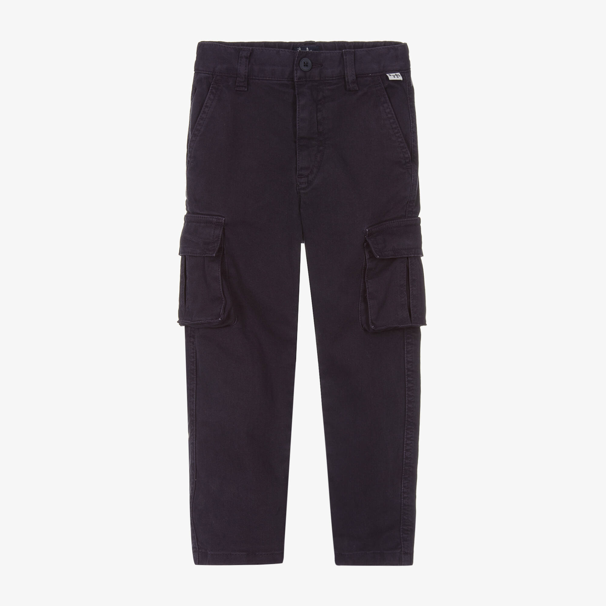 Il Gufo - Boys Blue Cotton Cargo Trousers | Childrensalon Outlet