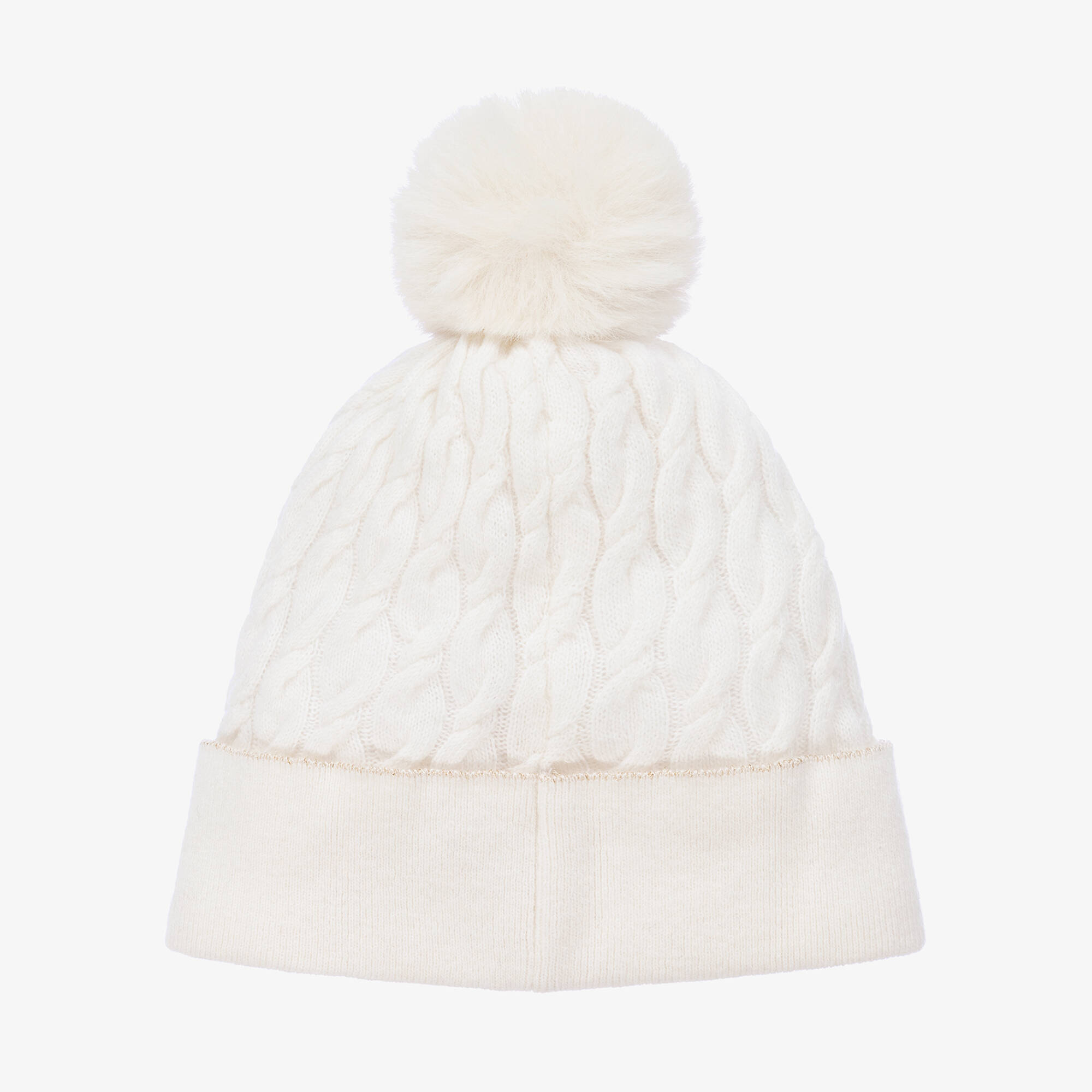 Jamiks - Baby Girls White Pom-Pom Hat | Childrensalon Outlet