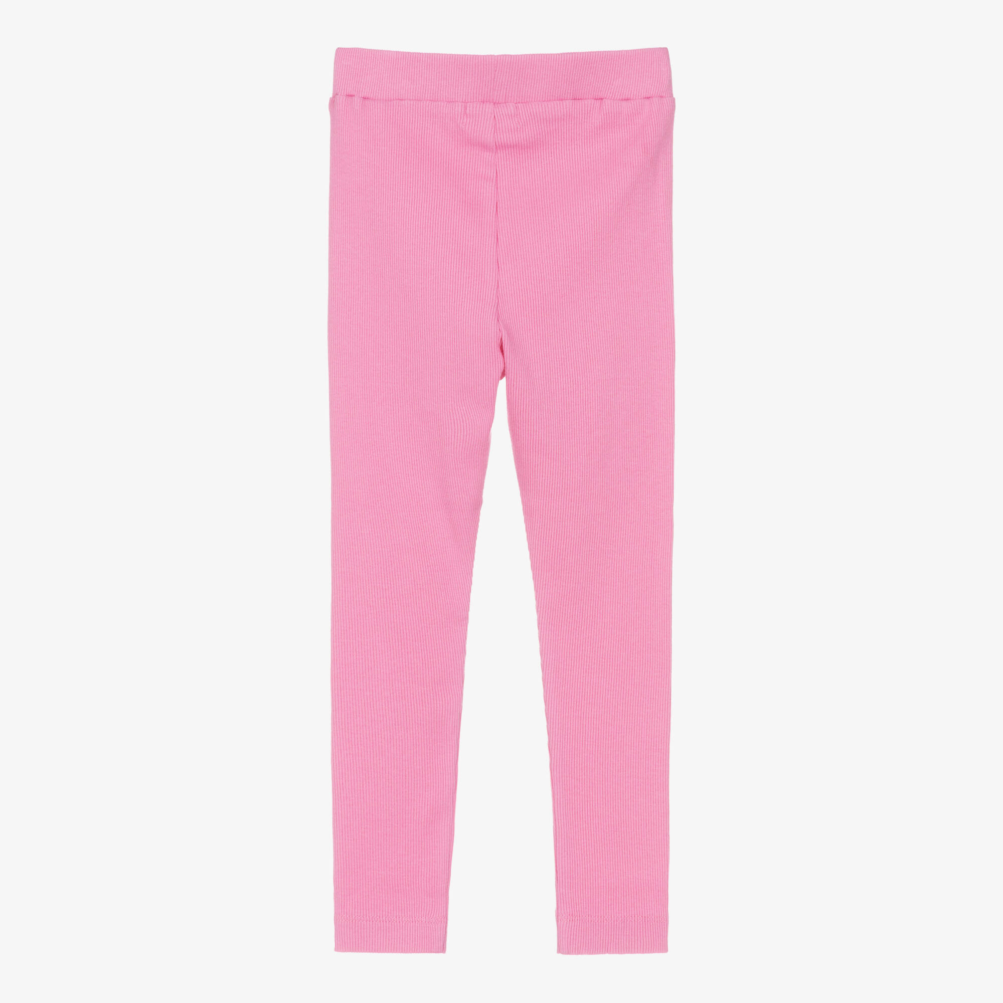Joyday - Girls Pink Cotton Ribbed Leggings | Childrensalon Outlet