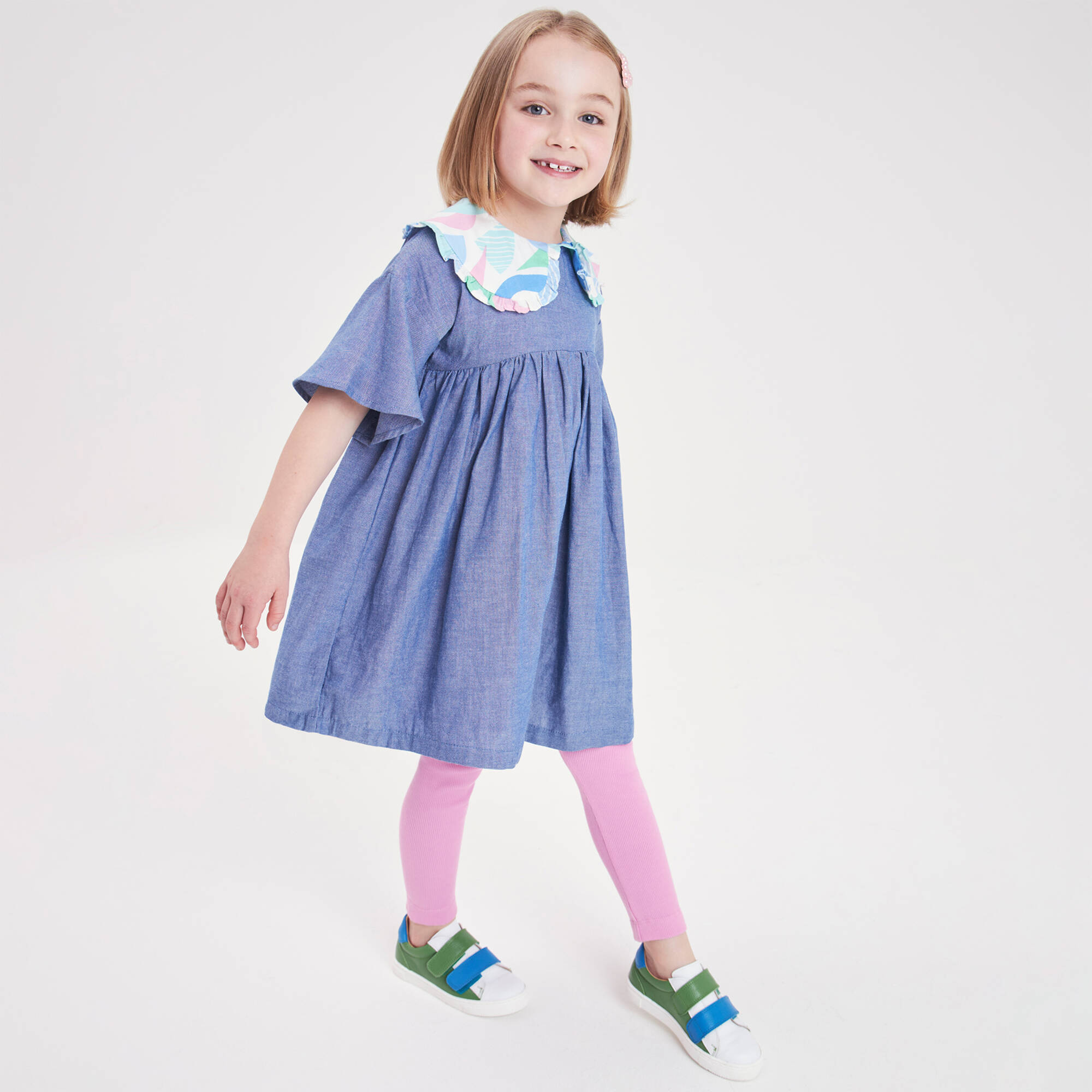 Joyday - Girls Pink Cotton Ribbed Leggings | Childrensalon Outlet