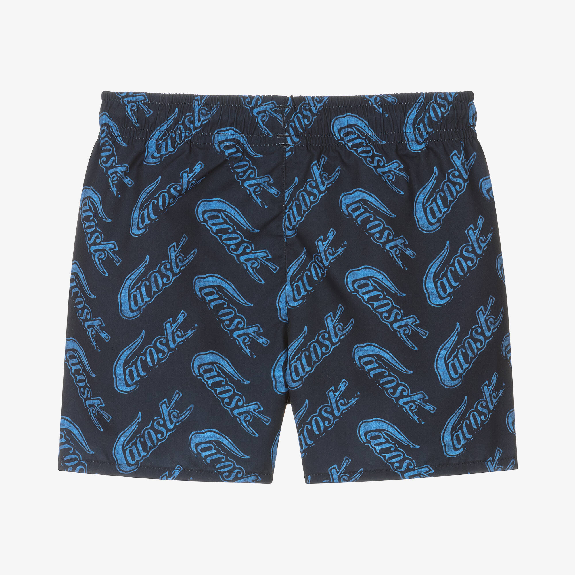 Lacoste - Boys Navy Blue Logo Swim Shorts | Childrensalon Outlet