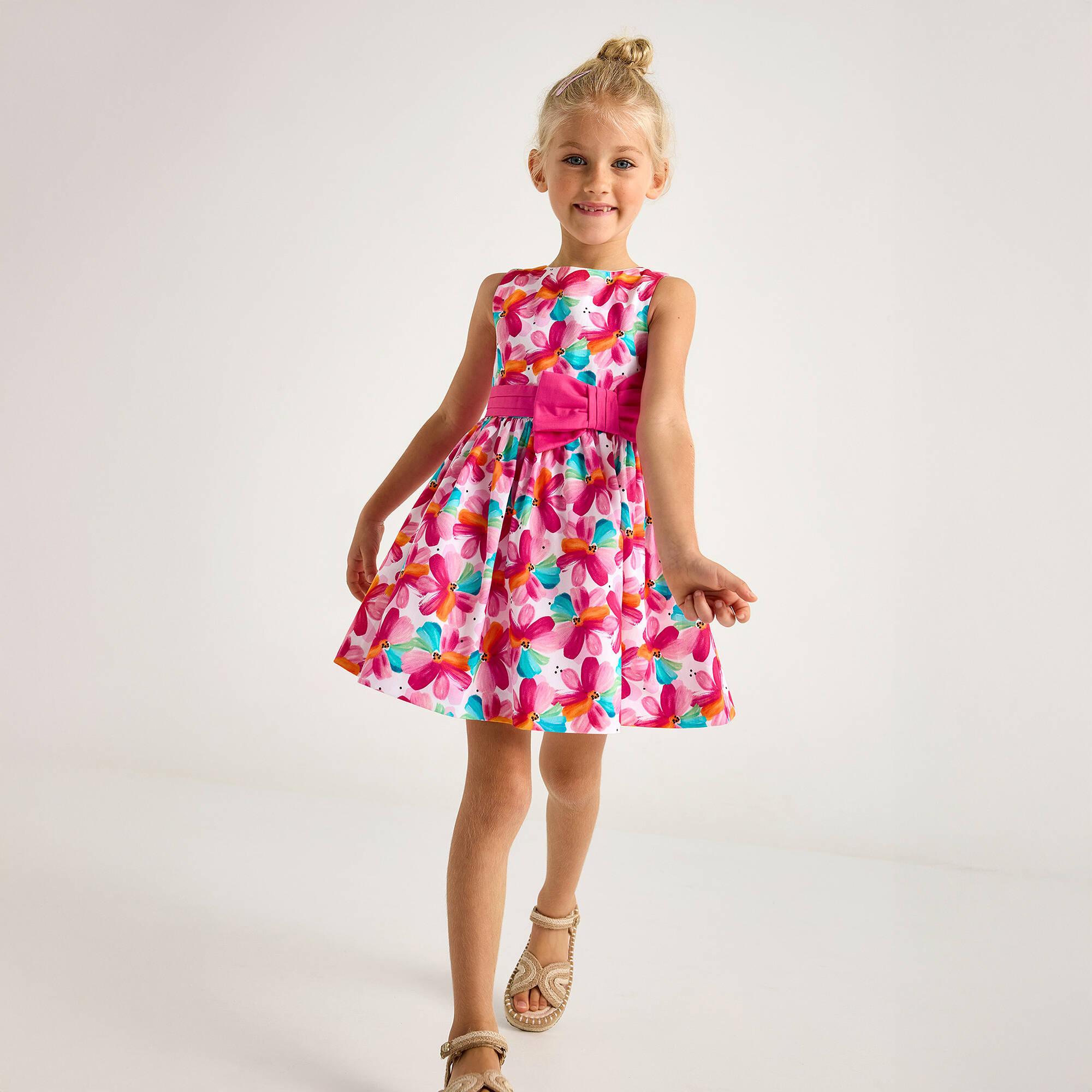 Mayoral - Girls Rosy Floral Cotton Sundress | Childrensalon Outlet
