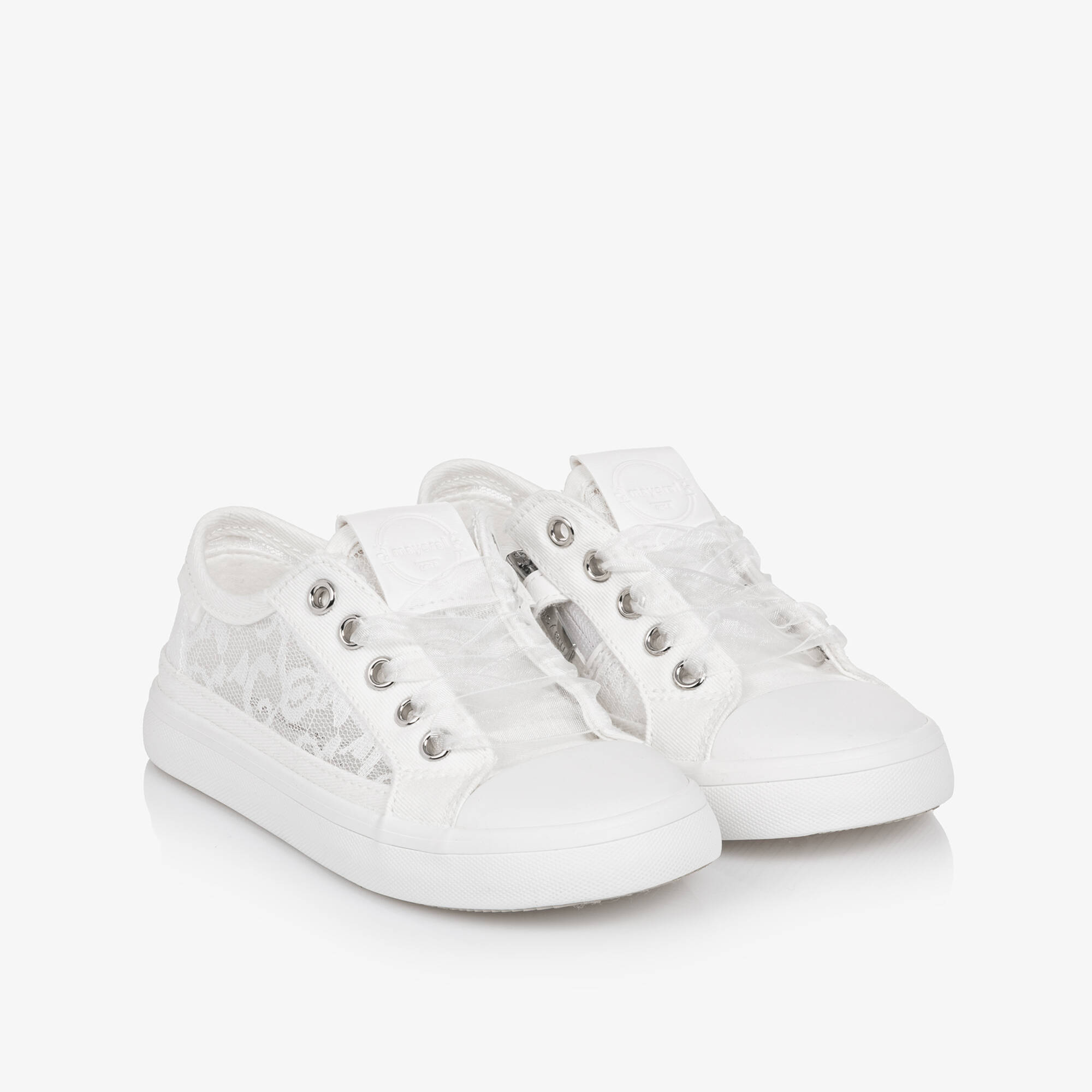 Mayoral - White Lace Trainers | Childrensalon Outlet