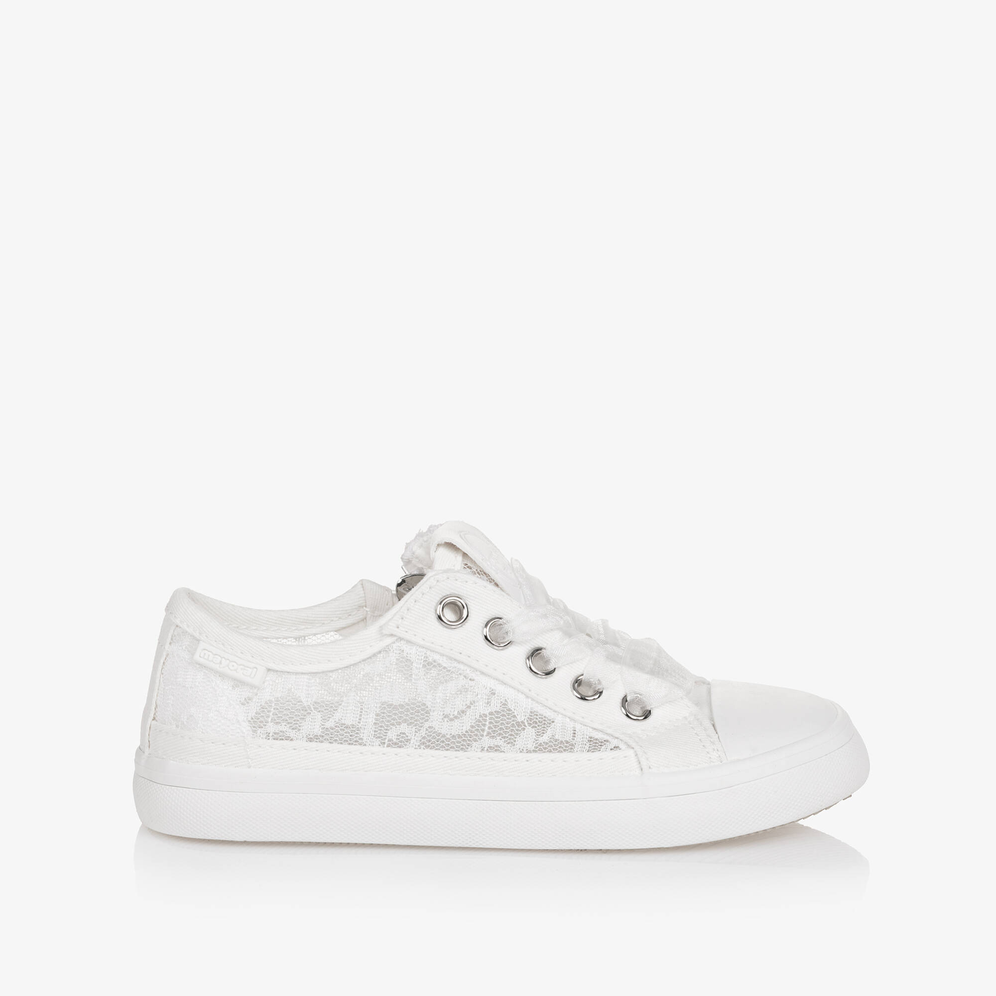 Mayoral - White Lace Trainers | Childrensalon Outlet
