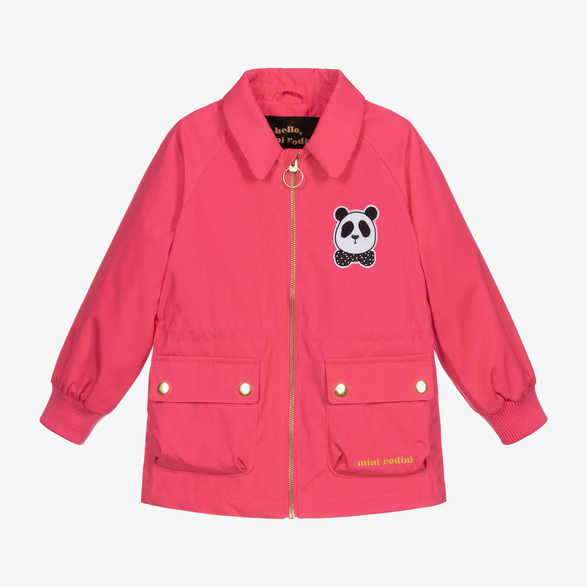 【新品】mini rodini ブルゾン ピンク128/134 mini-rodini-girls-pink-panda-