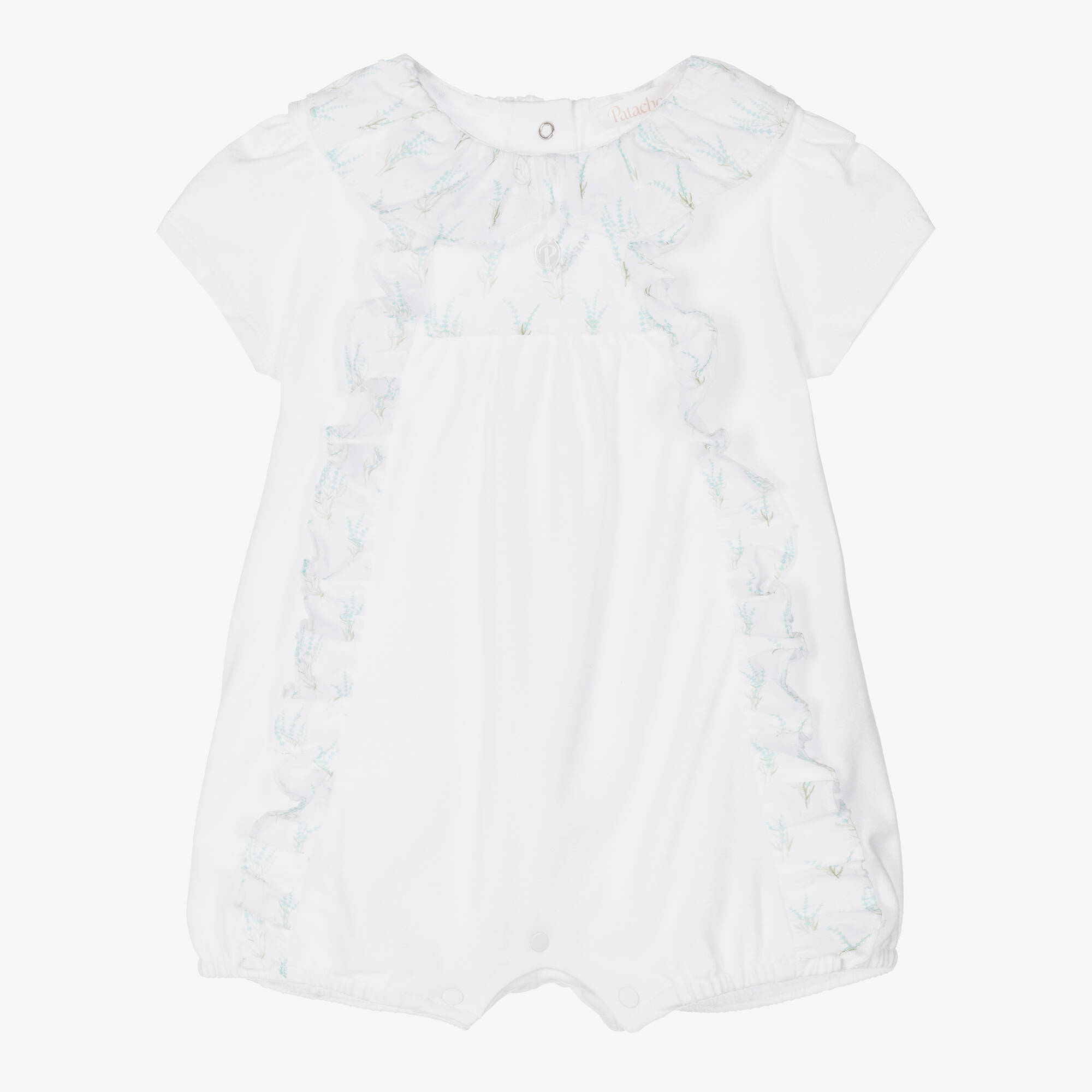 Patachou - Baby Girls White Frilly Cotton Shortie | Childrensalon Outlet