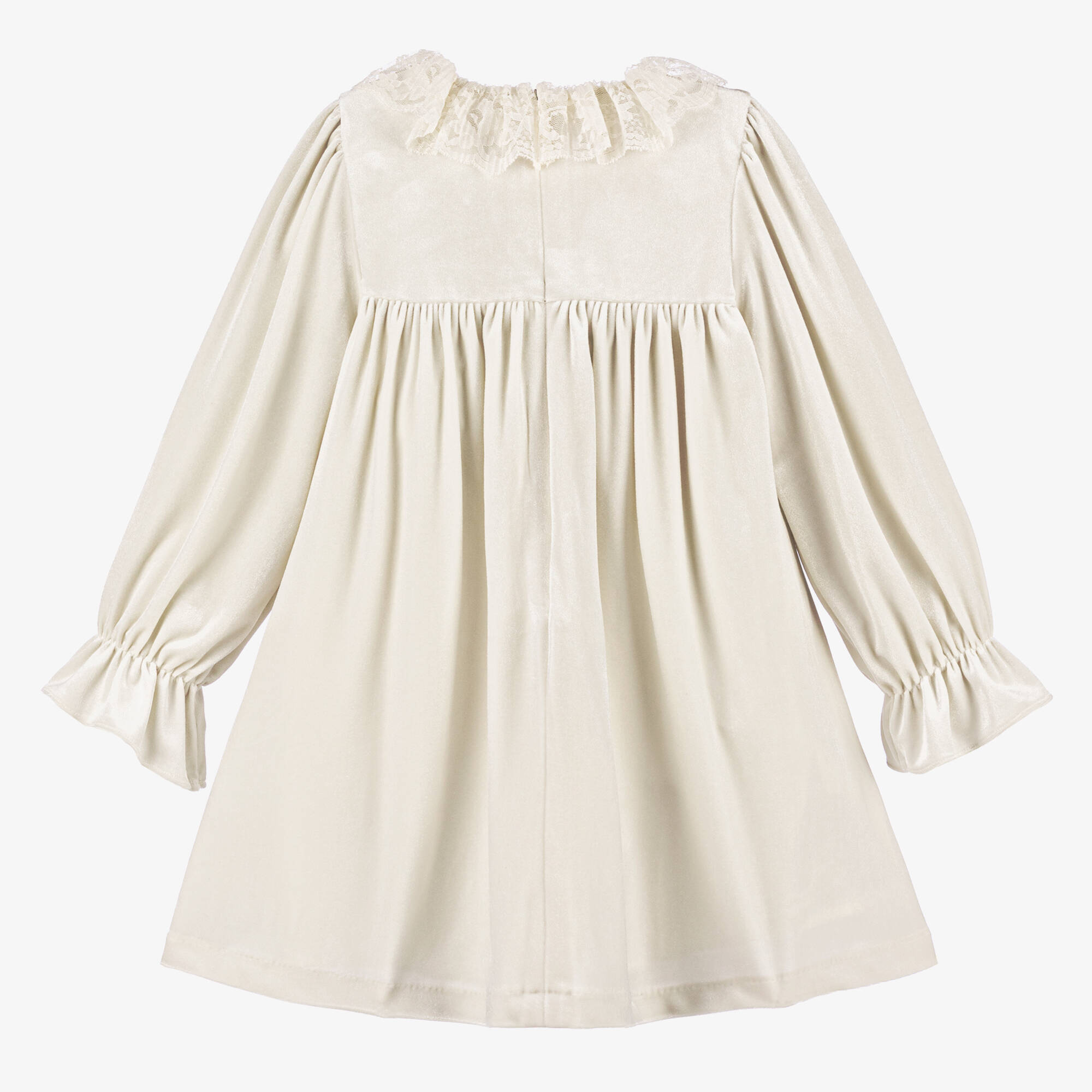 Patachou - Girls Pale Velvet Lace Dress | Childrensalon Outlet