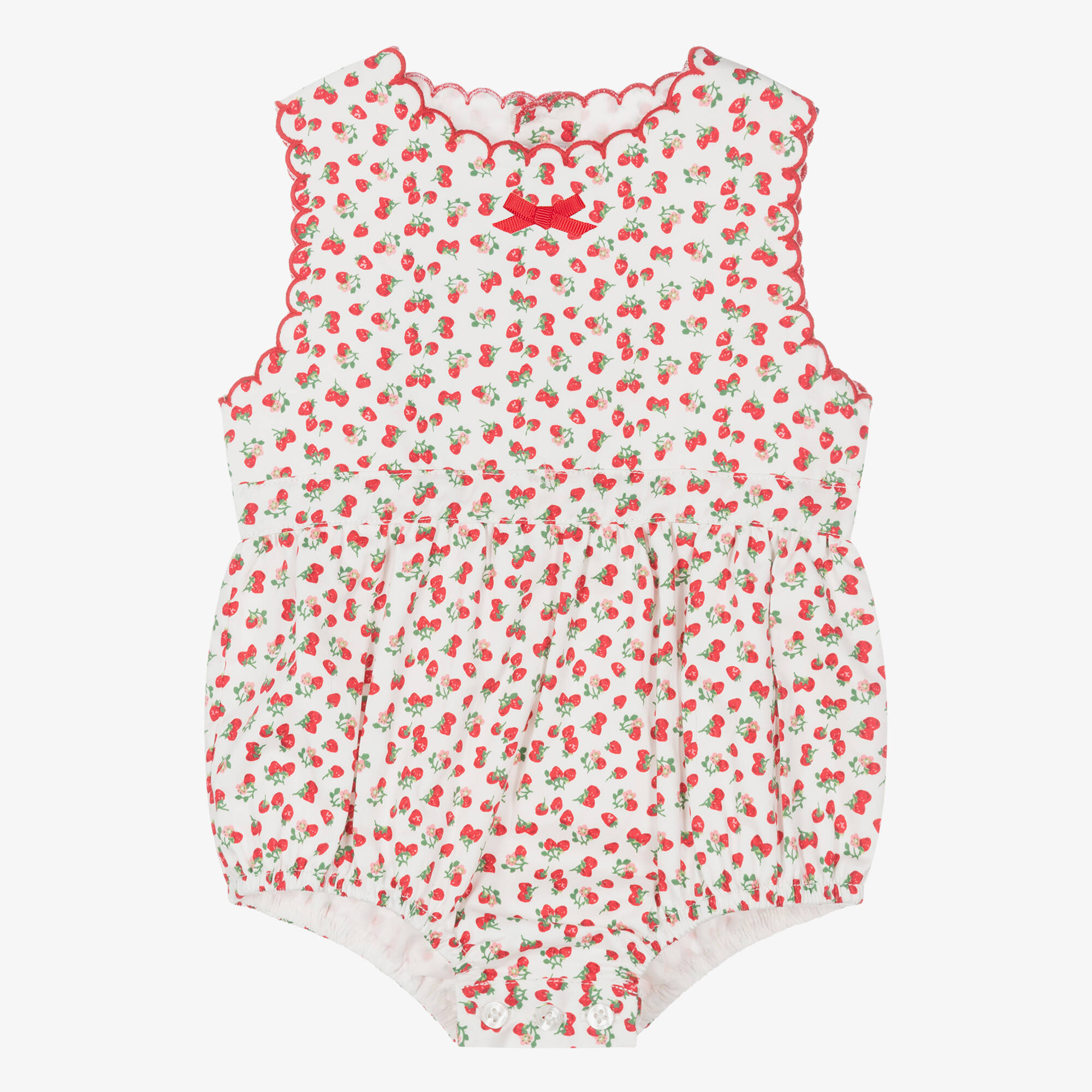 Rachel Riley - Baby Girls White Strawberry Shortie | Childrensalon Outlet