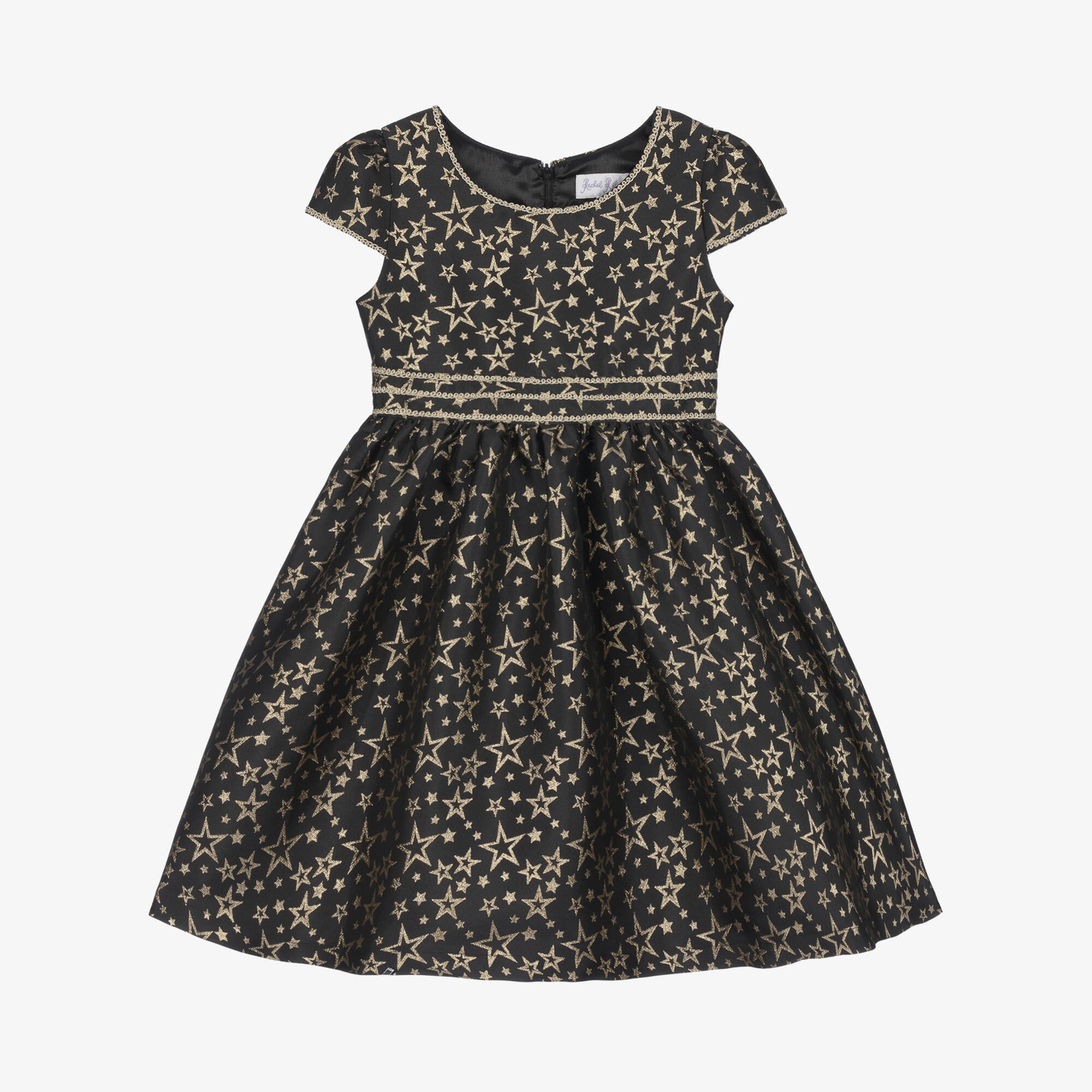 black and gold dress for girls Long Sleeves Gold Sequin Black Satin V Back Flower Girl Dress 9T main image 1