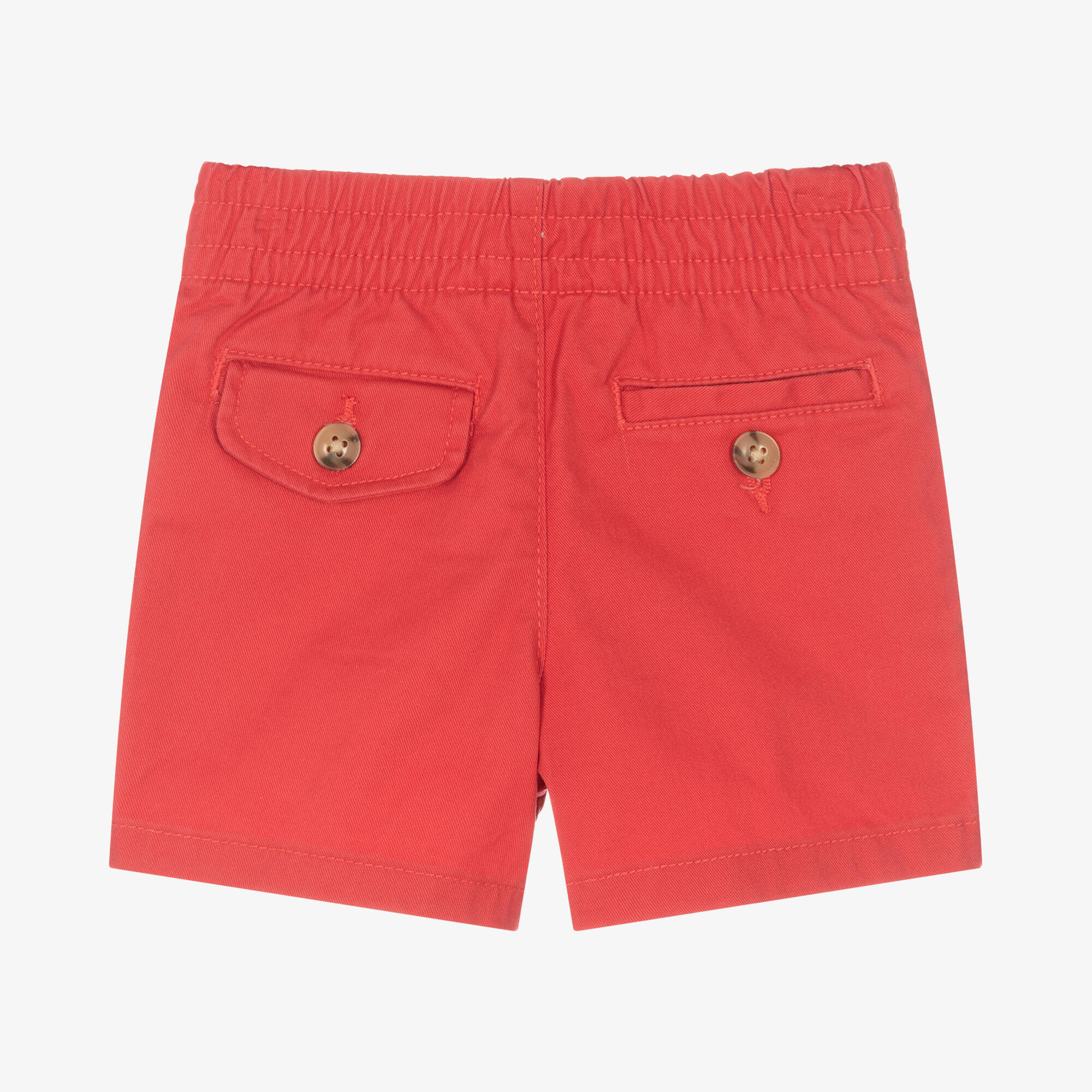 Ralph Lauren - Baby Boys Red Twill Logo Shorts | Childrensalon Outlet
